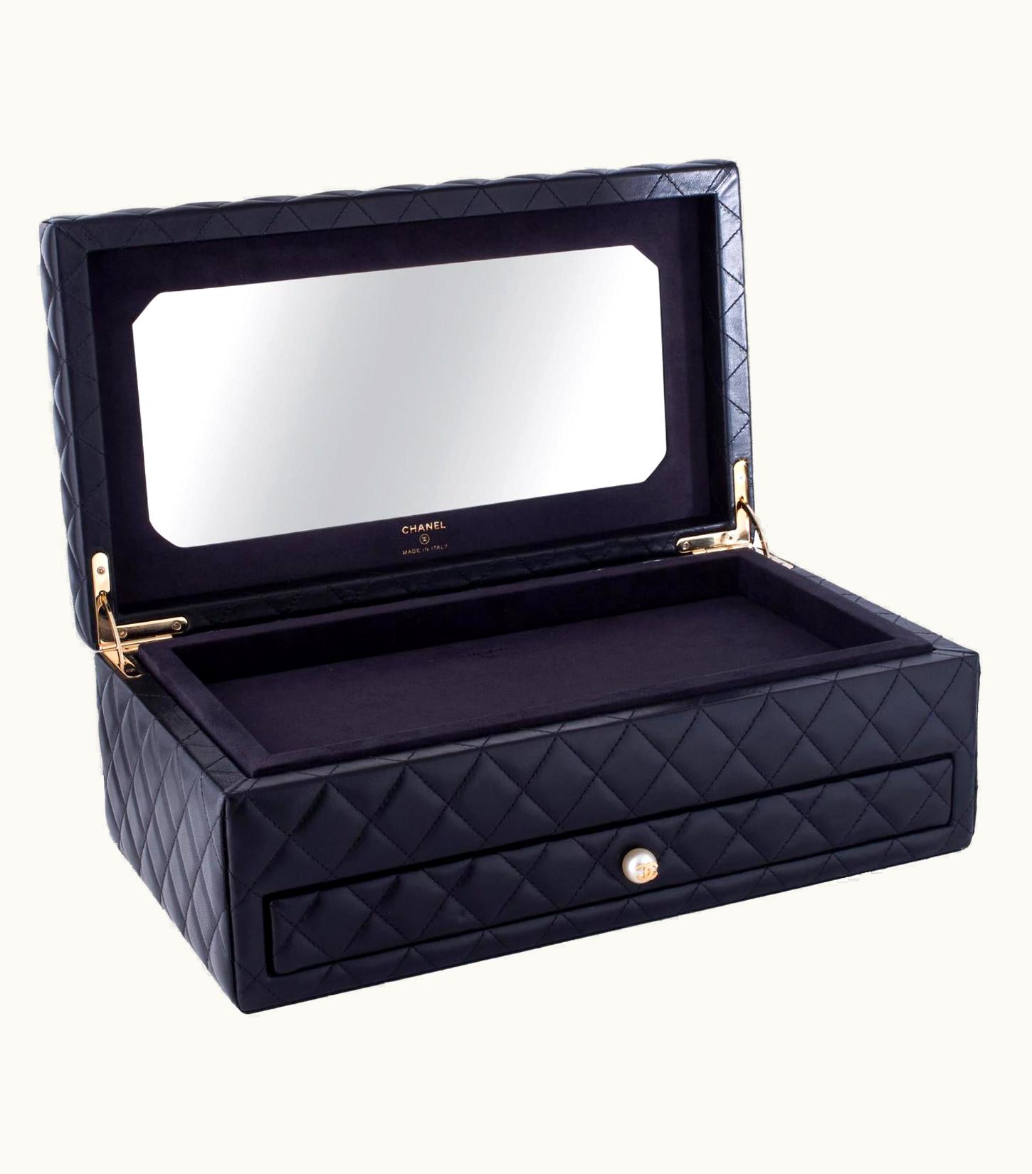 Chanel Chanel Black Vanity Case Limited Edition Rare Home Decor Cosmetic Jewelry Box