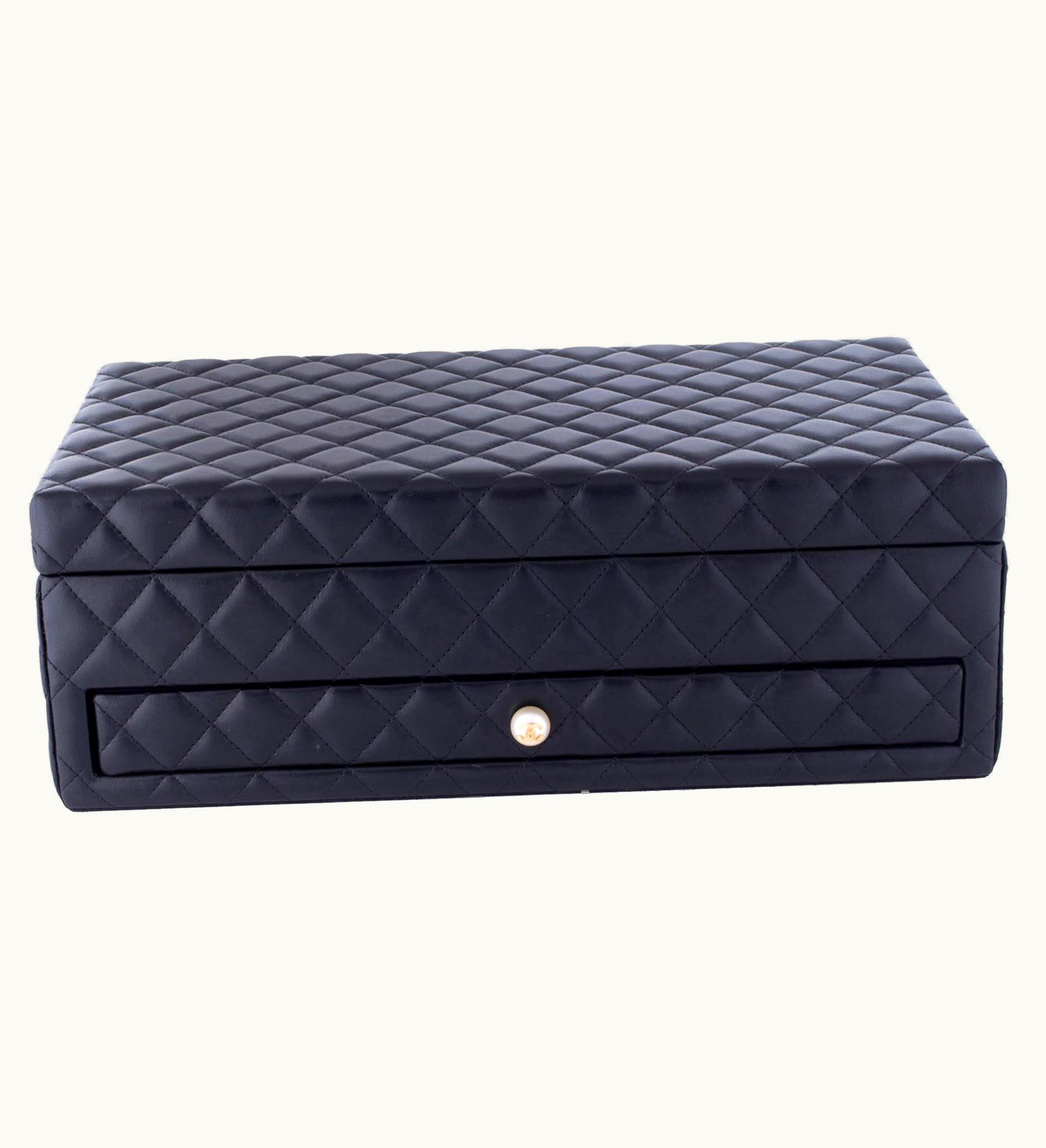 Chanel Chanel Quilted Trunk Pearl Limited Edition Rare Home Decor Cosmetic Jewelry Box