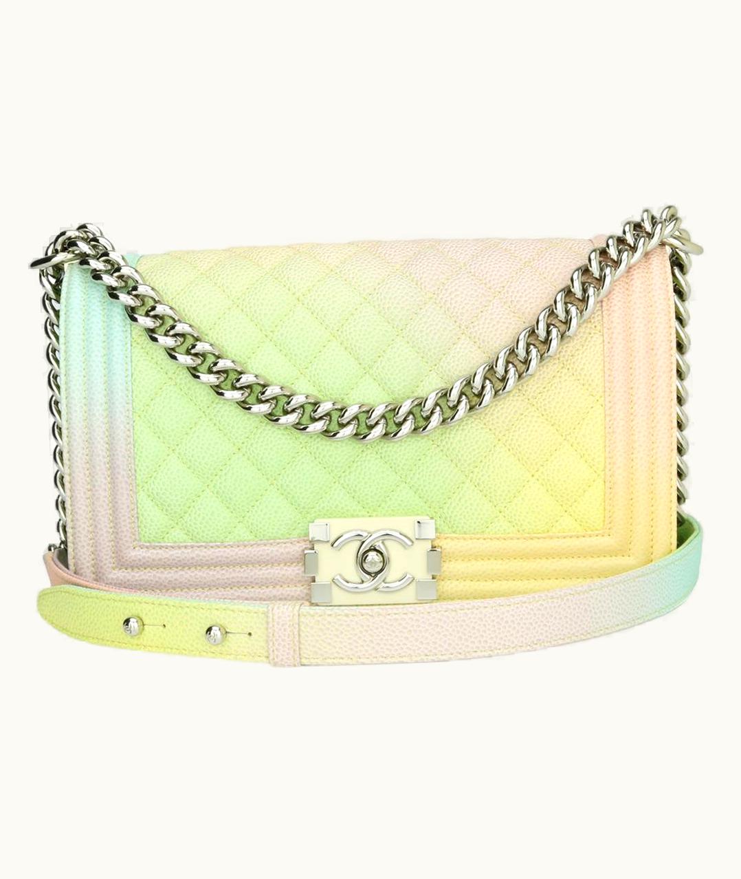 Chanel Chanel Old Medium Boy Bag Rainbow Caviar With Shiny Silver Hardware 2018 UZ0589456