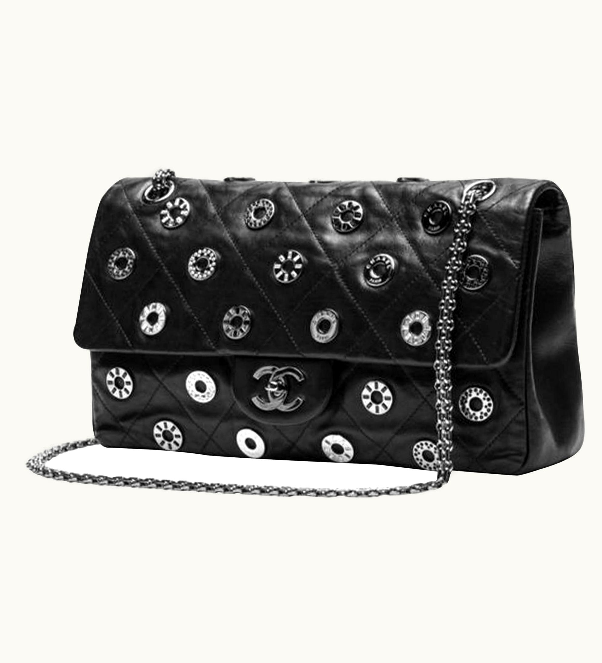 Chanel Chanel Classic Flap 2.55 Reissue Runway Rare Swarovski Lucky Charms Black Bag UZ0589469