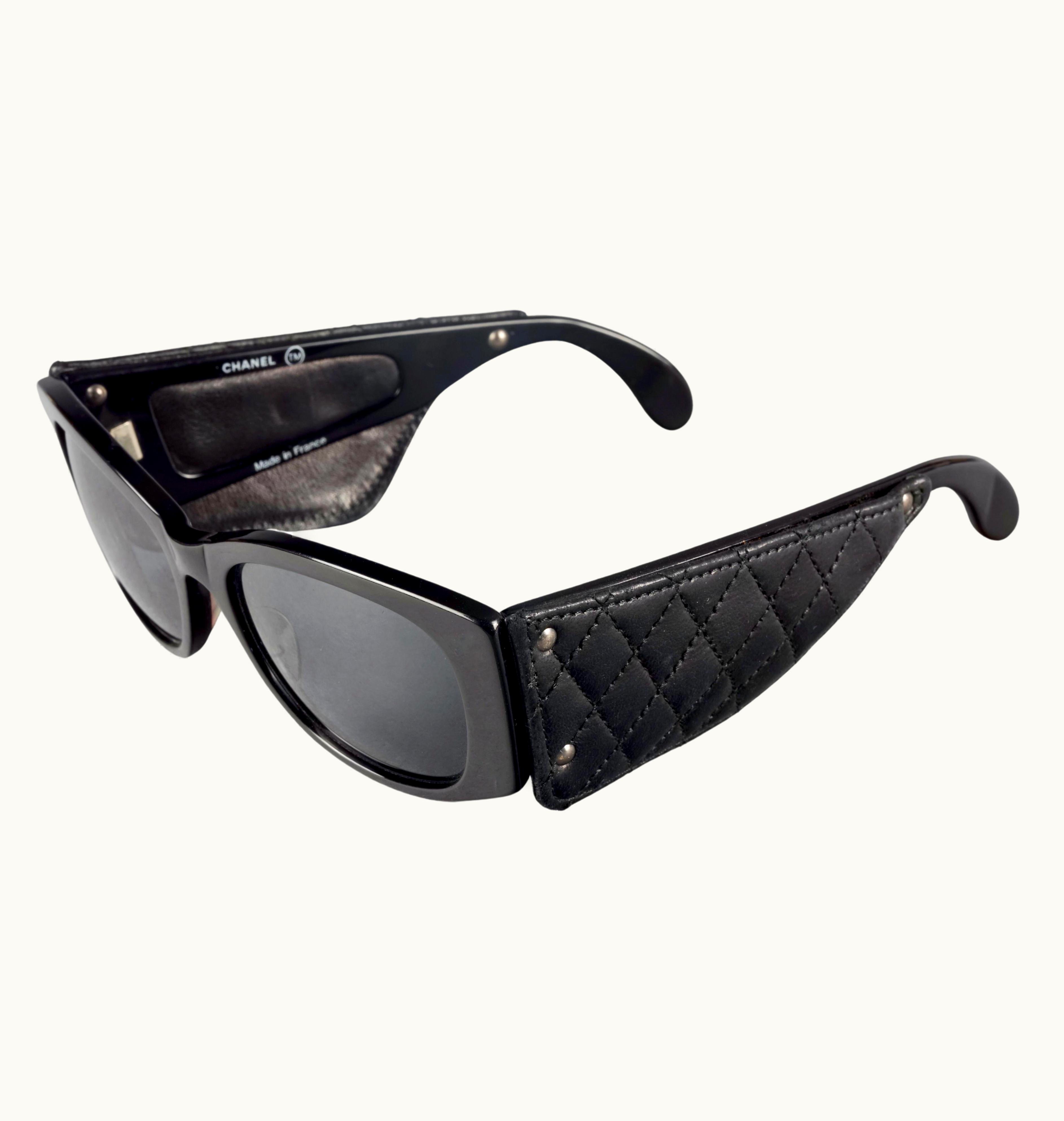 Chanel Vintage 1988 Chanel Quilted Leather Sunglasses