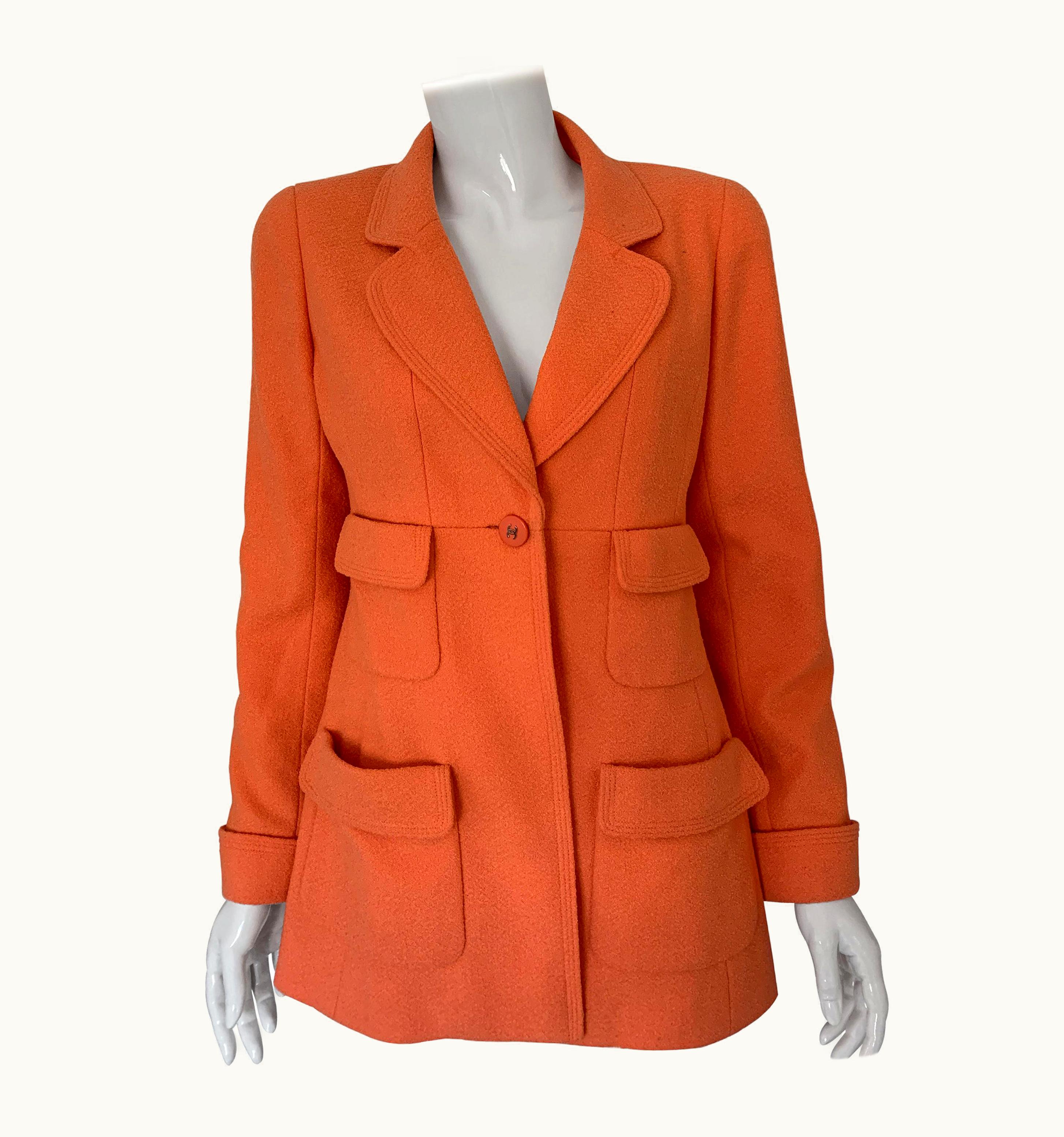 Chanel Chanel Vintage 1992 Single Breasted Coral Jacket