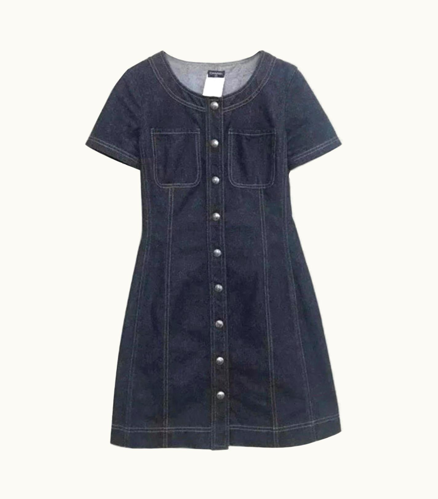 Chanel Vintage Chanel 1997 Cc Denim Dress