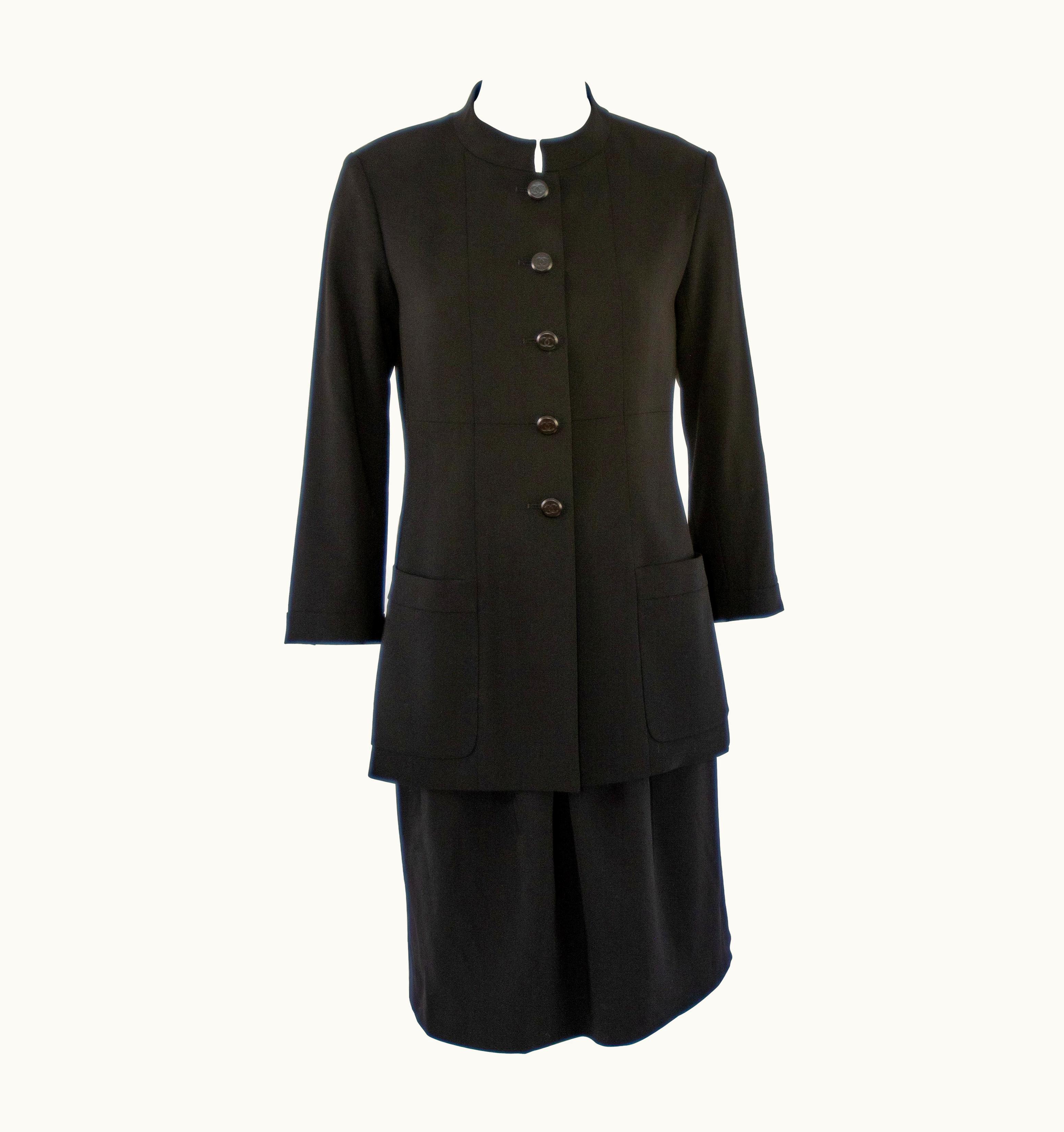 Chanel Vintage Chanel Classic Black Jacket 1998