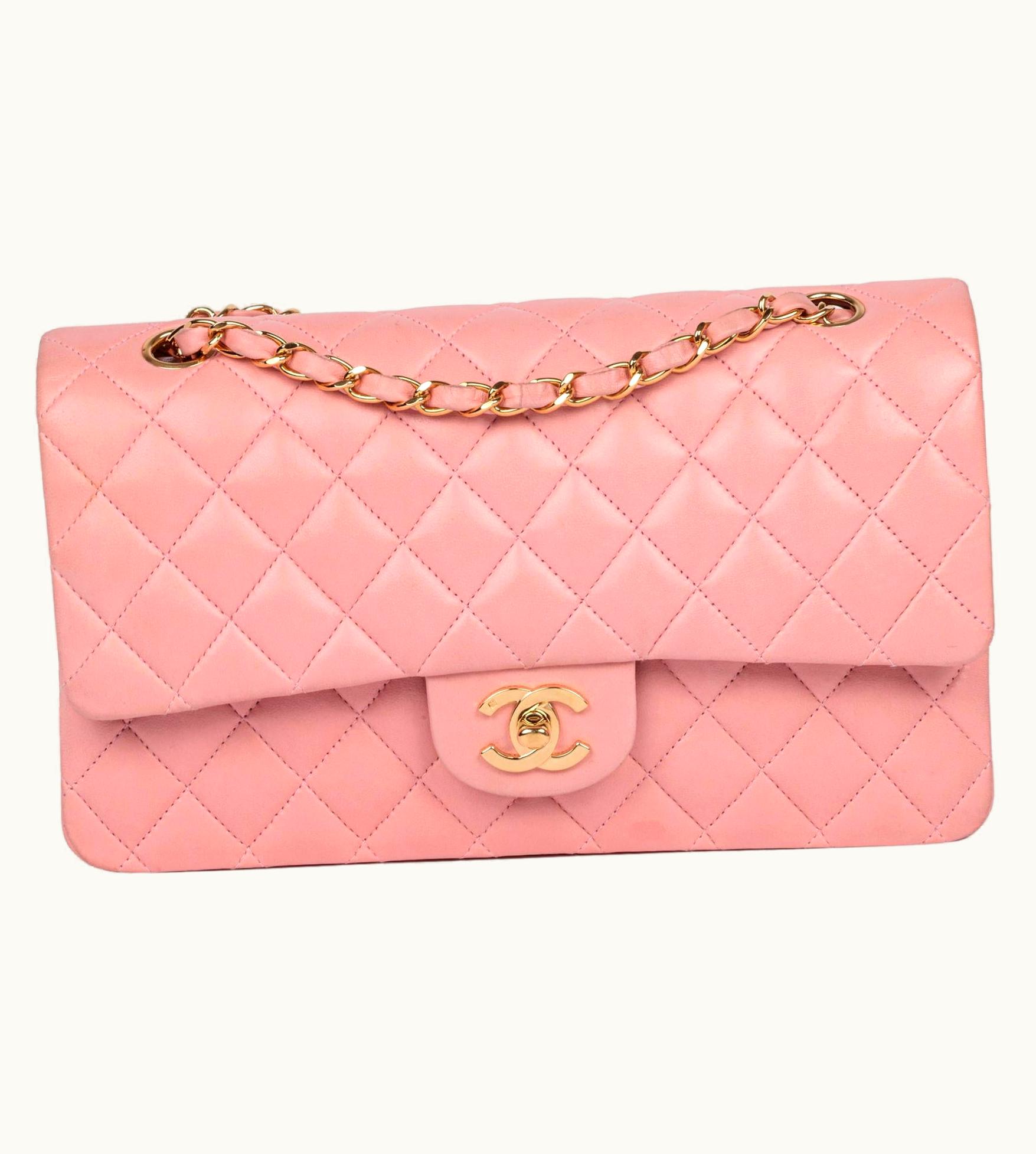 Chanel Chanel Pink Quilted Lambskin Medium Classic Double Flap Bag