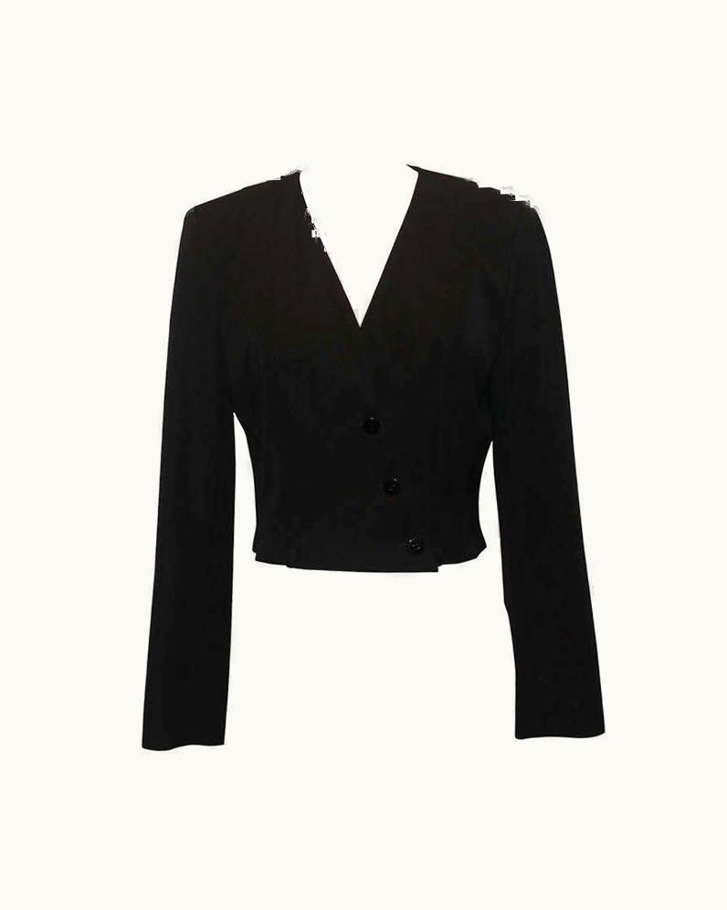 Chanel Chanel Black Cropped Jacket - 40 - Circa 2000