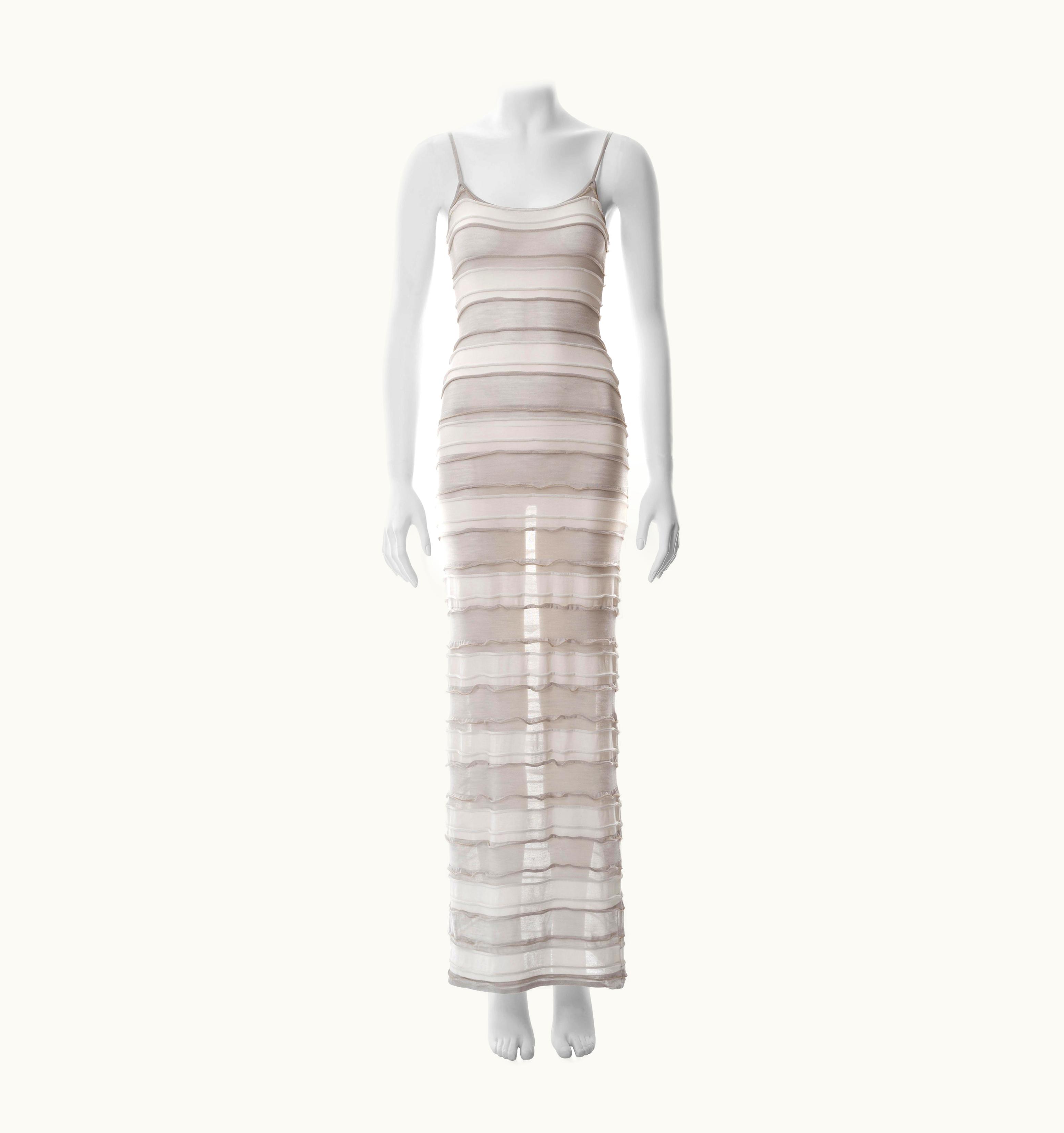 Chanel Chanel By Karl Lagerfeld White Silk Cotton Maxi Dress, Cr 2009