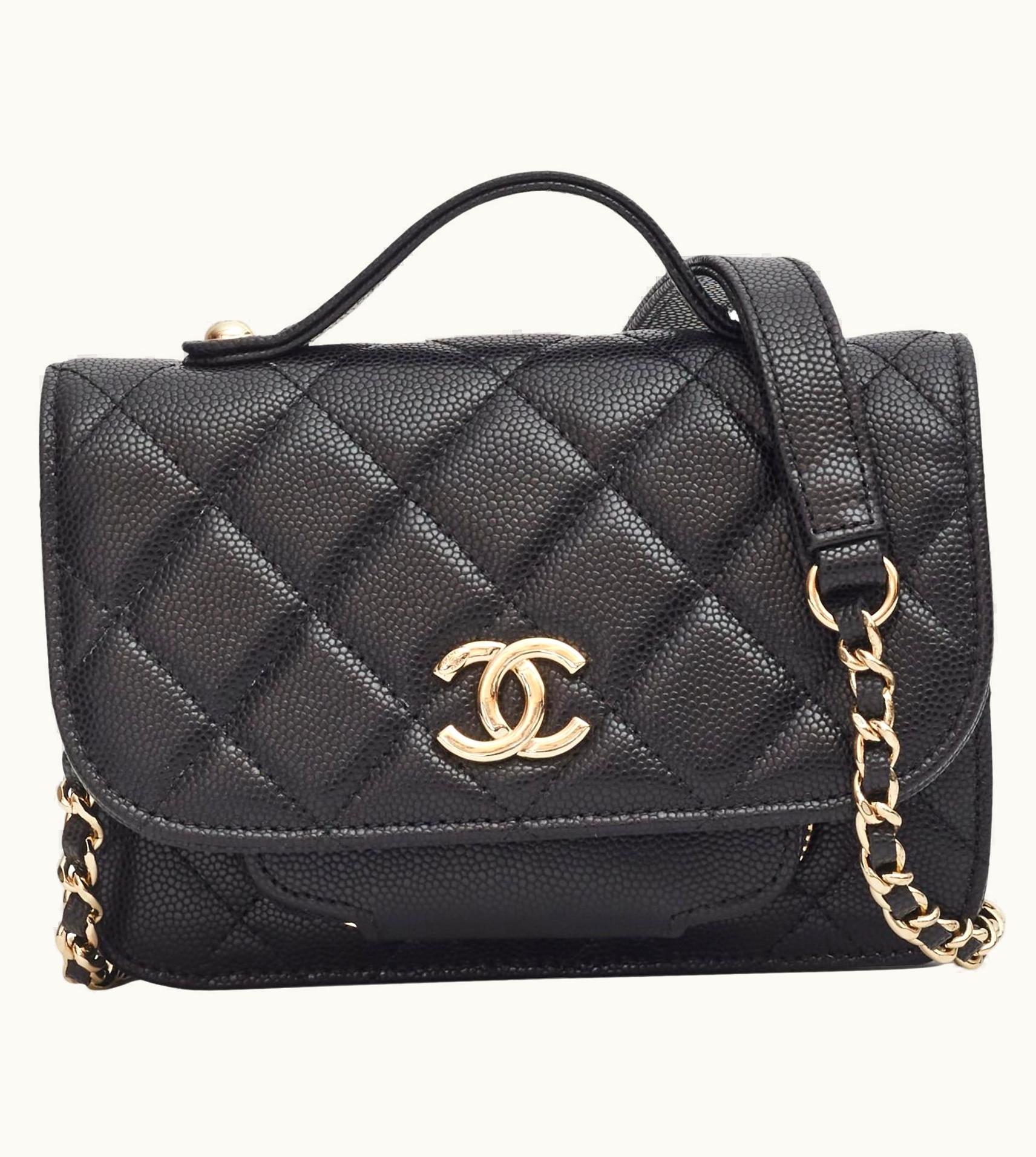 Chanel Chanel Caviar Leather Black Business Affinity Flap Bag (2020) Mini