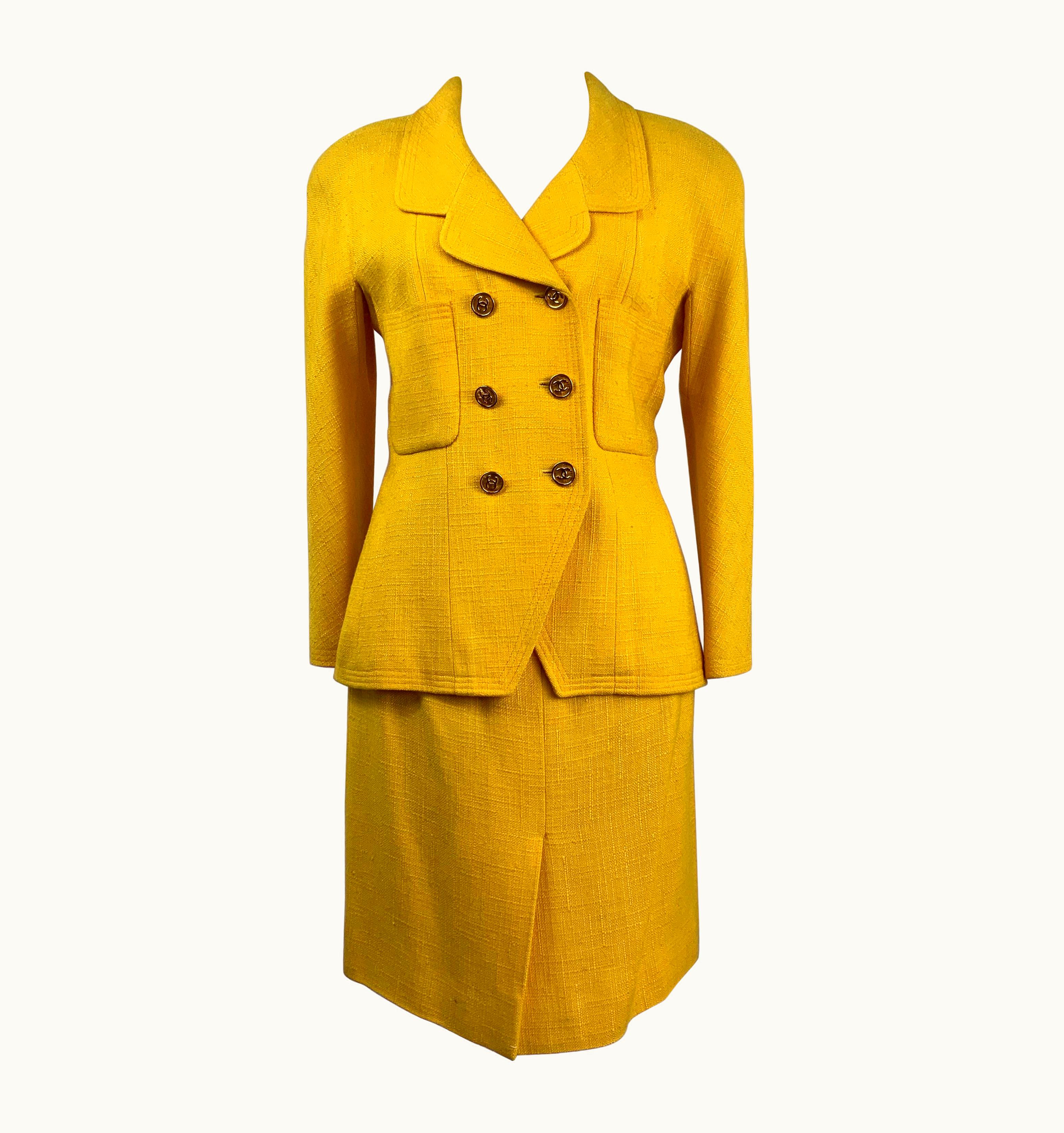 Chanel Chanel Vintage Yellow Suit