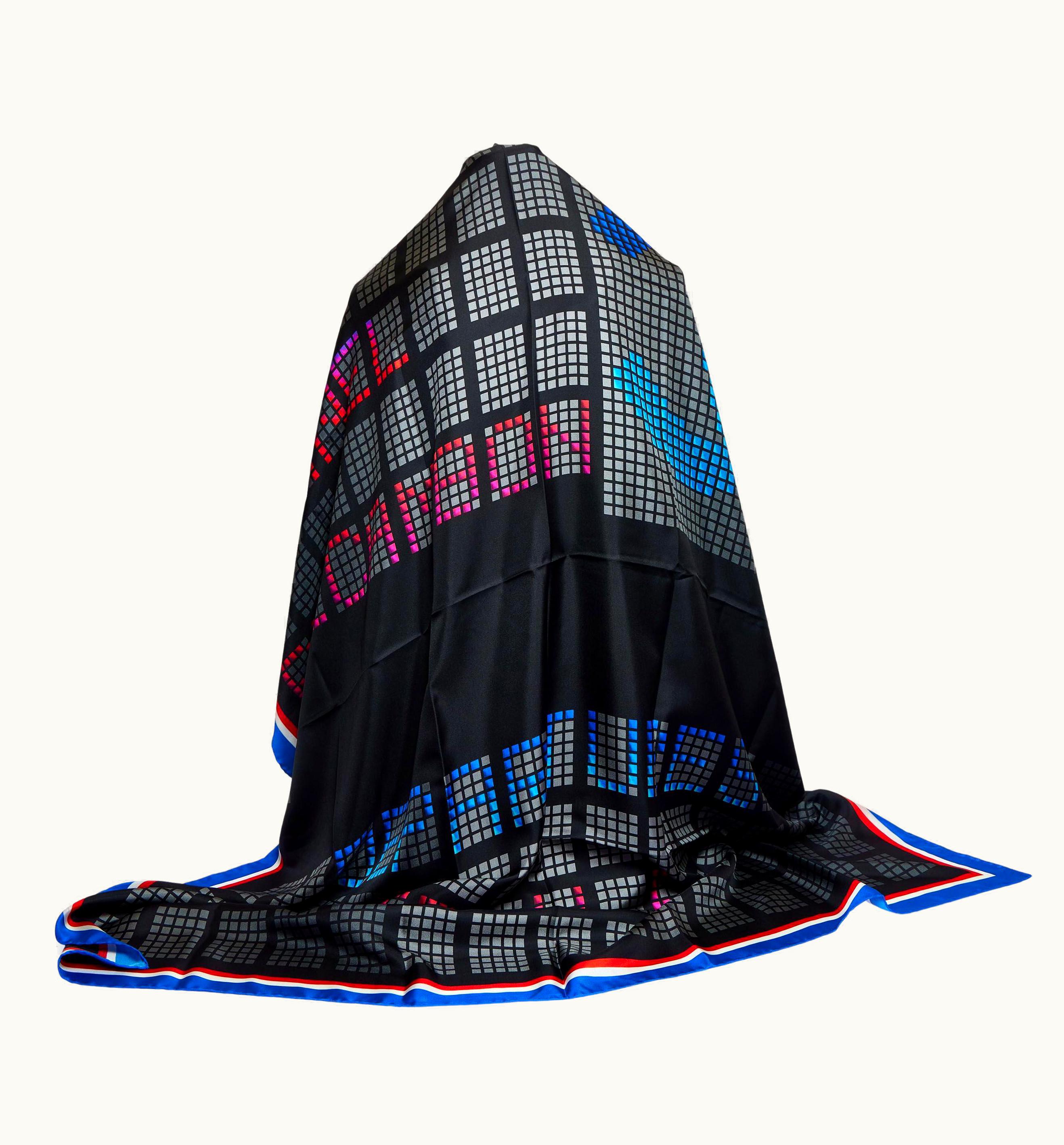 Chanel Chanel Multicolor Timetable Silk Scarf