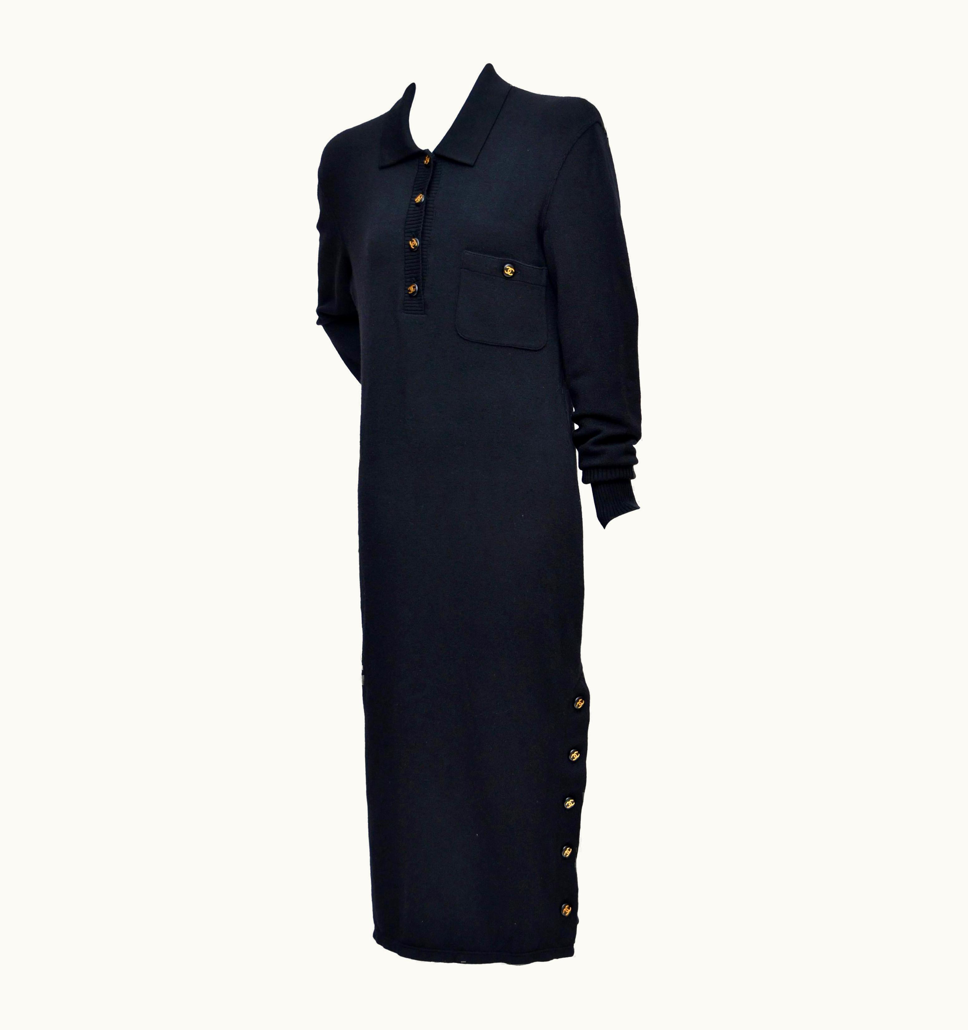Chanel Chanel Vintage Black Dress Excellent