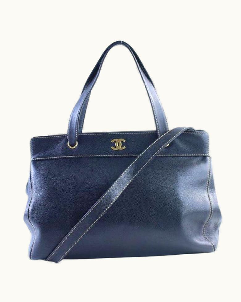 Chanel Chanel Executive Tote With Strap 1cr0320 Black Caviar Leather Shoulder Bag