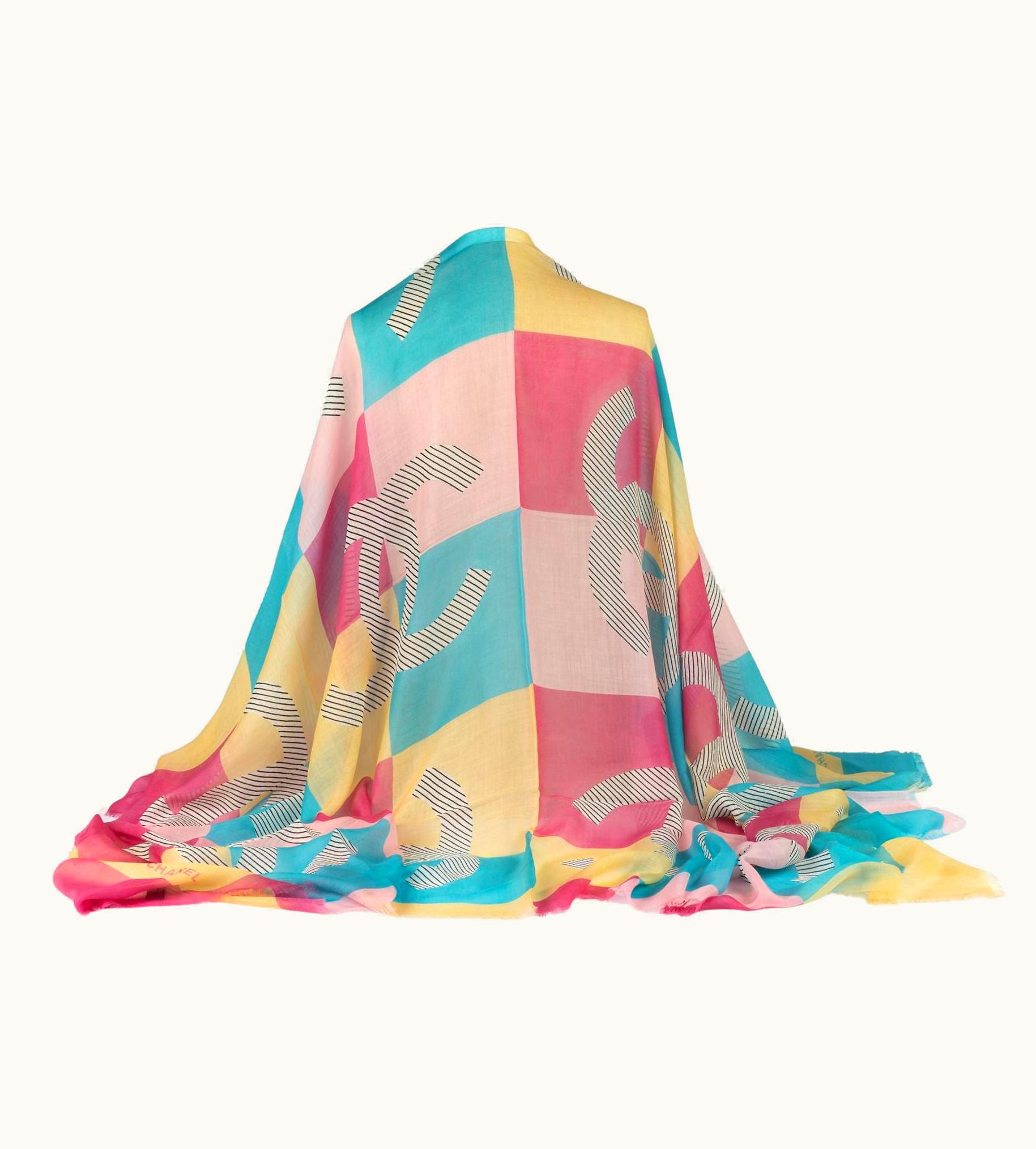Chanel Chanel Multicolor Checkers Shawl