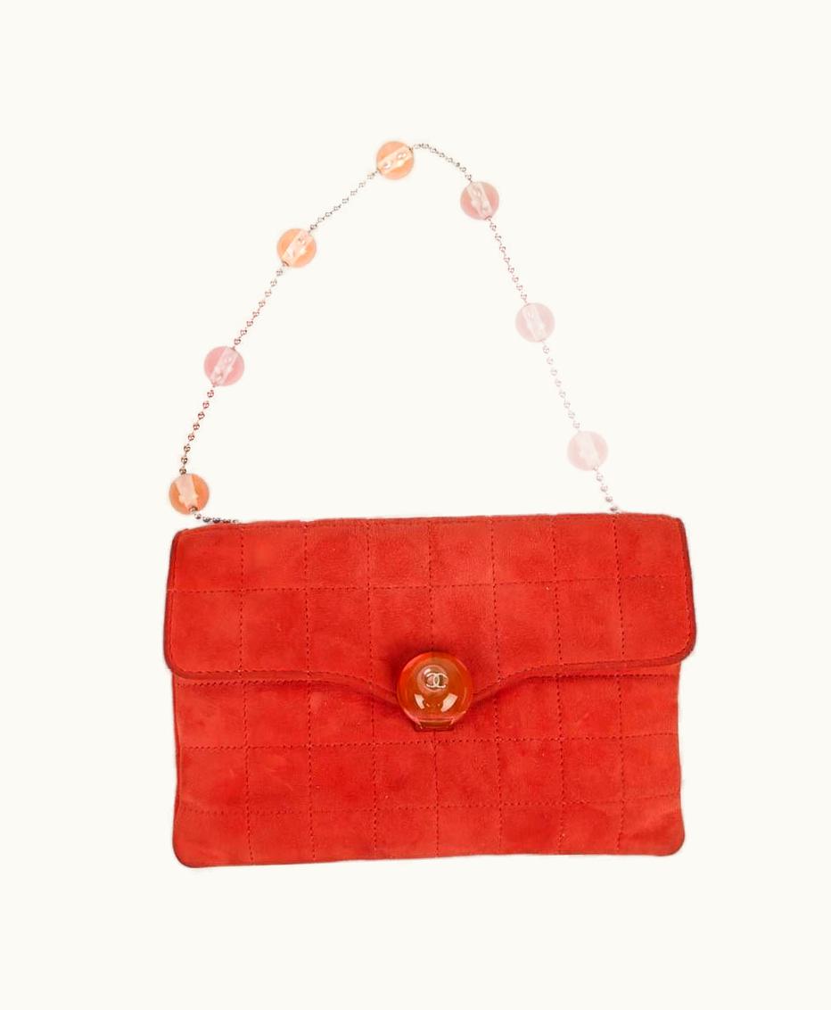 Chanel Chanel Vintage Coral Suede Bag