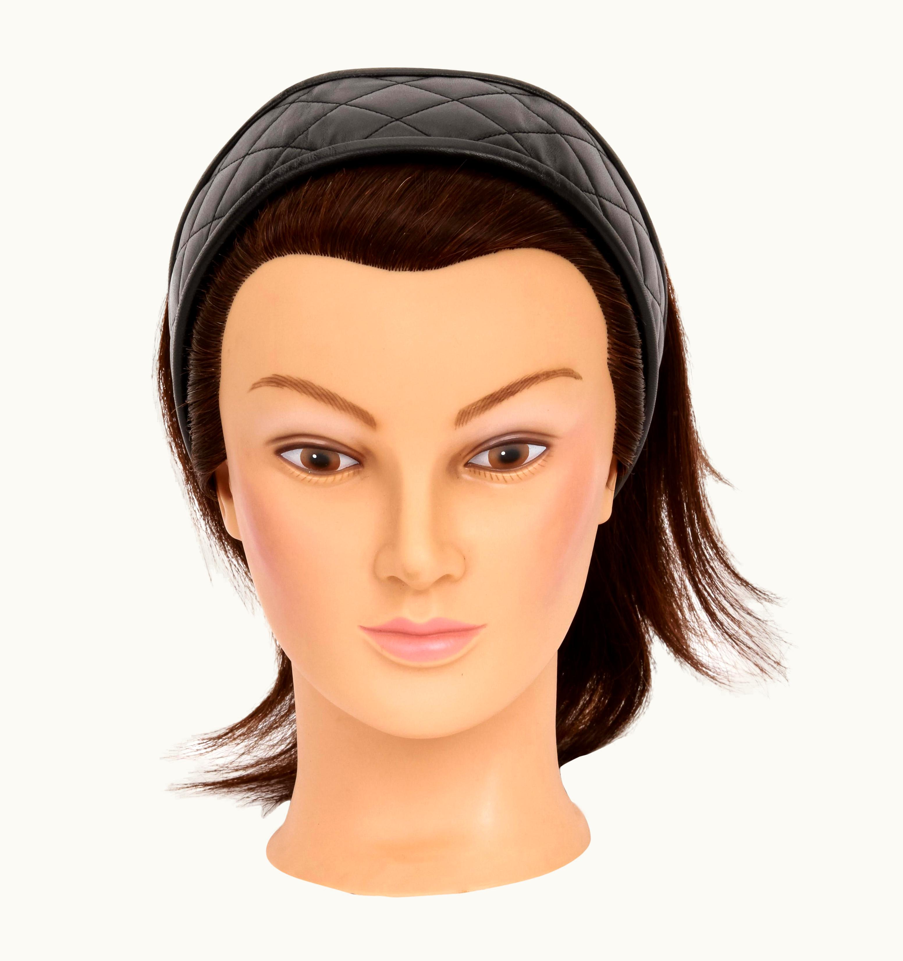 Chanel Chanel Black Quilted Vintage Headband