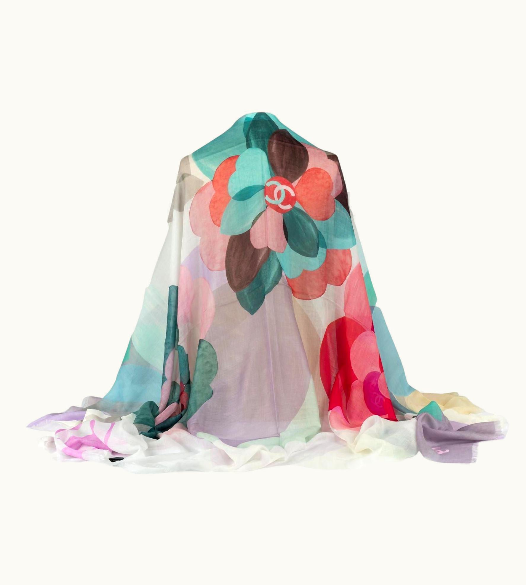 Chanel Chanel Multicolor Camellia Shawl