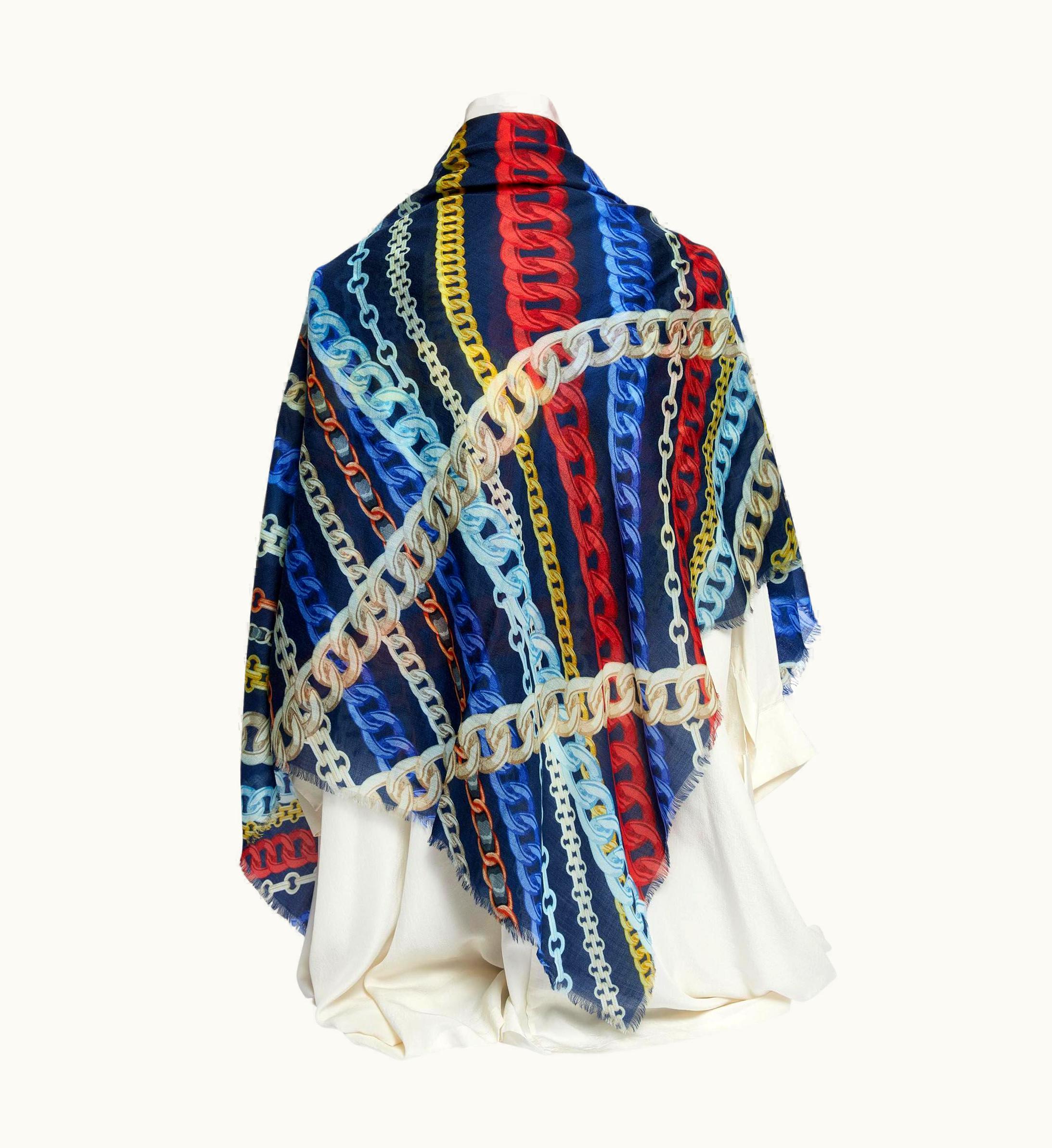 Chanel Chanel Multicolor Chains Cashmere Scarf