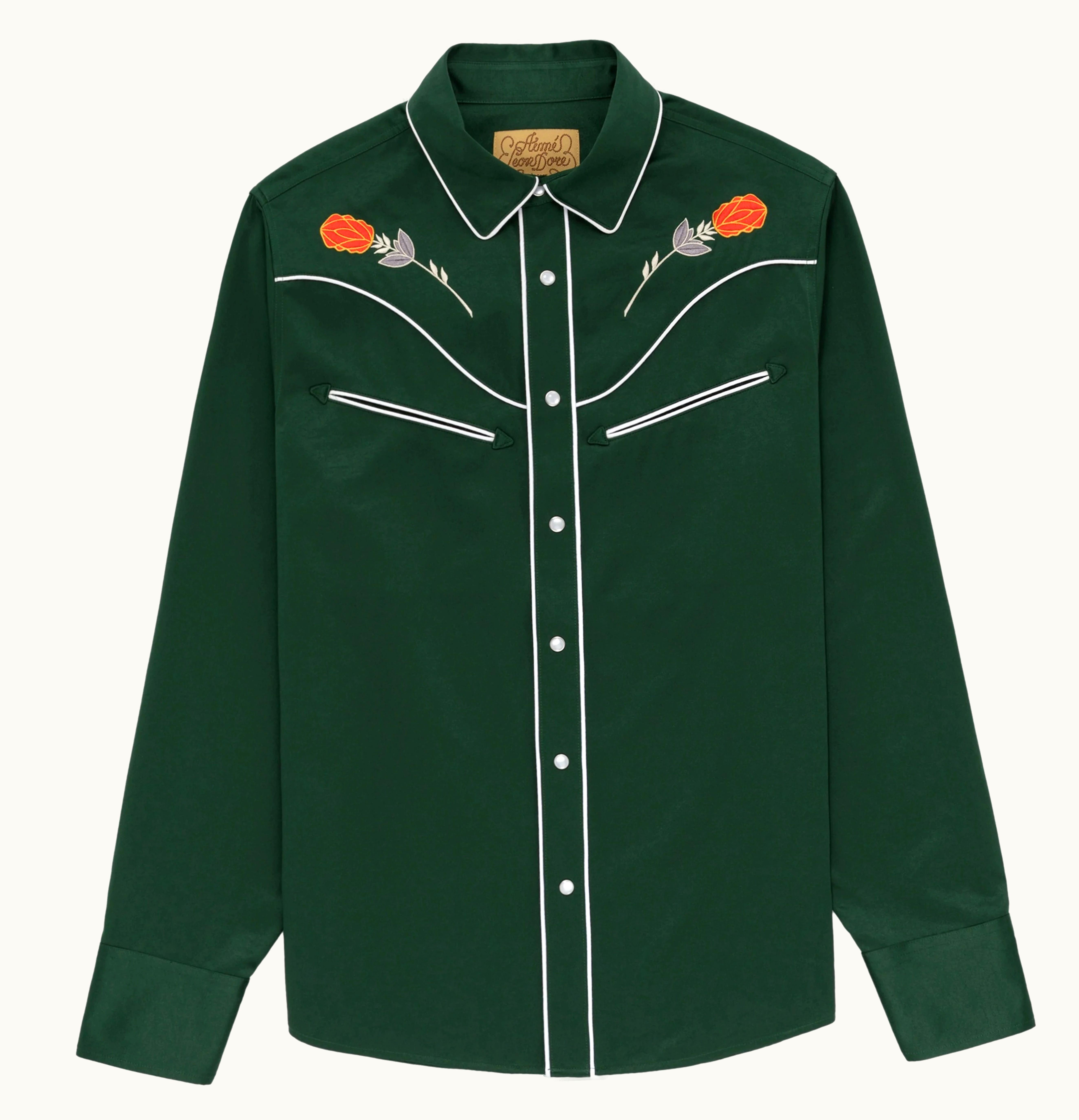 Aime Leon Dore Aime Leon Dore Western Shirt Green