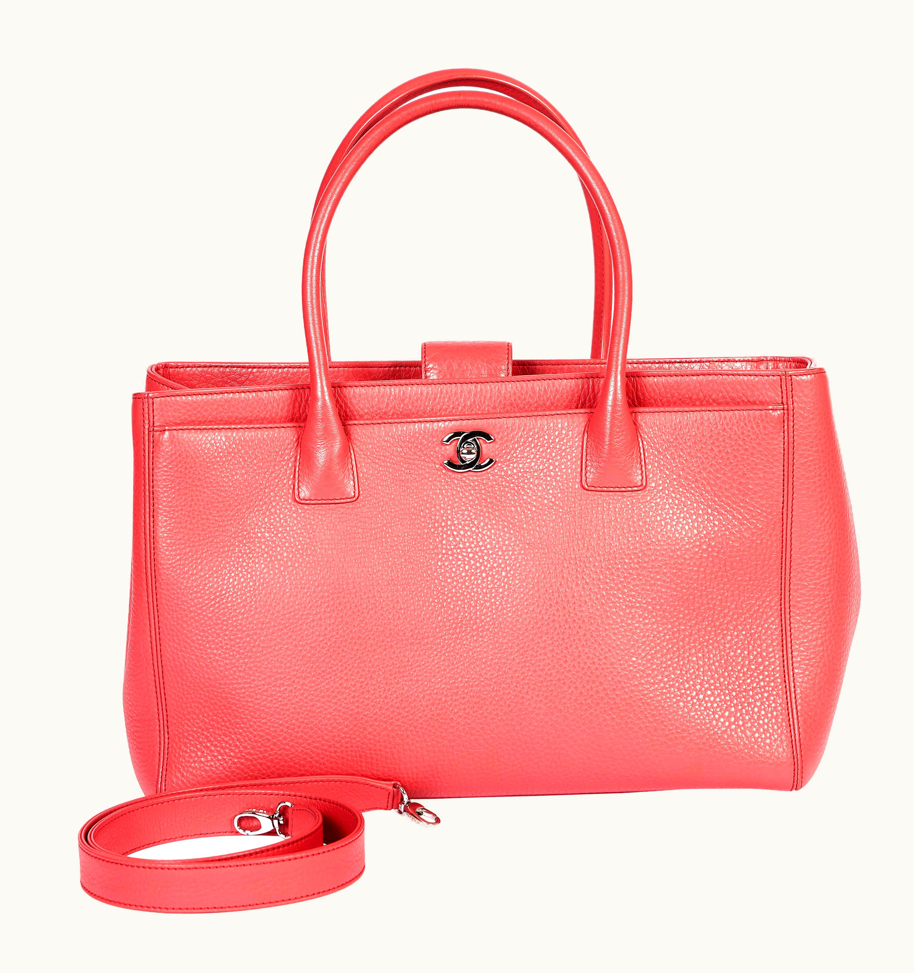 Chanel Chanel Oversize Coral Caviar Tote