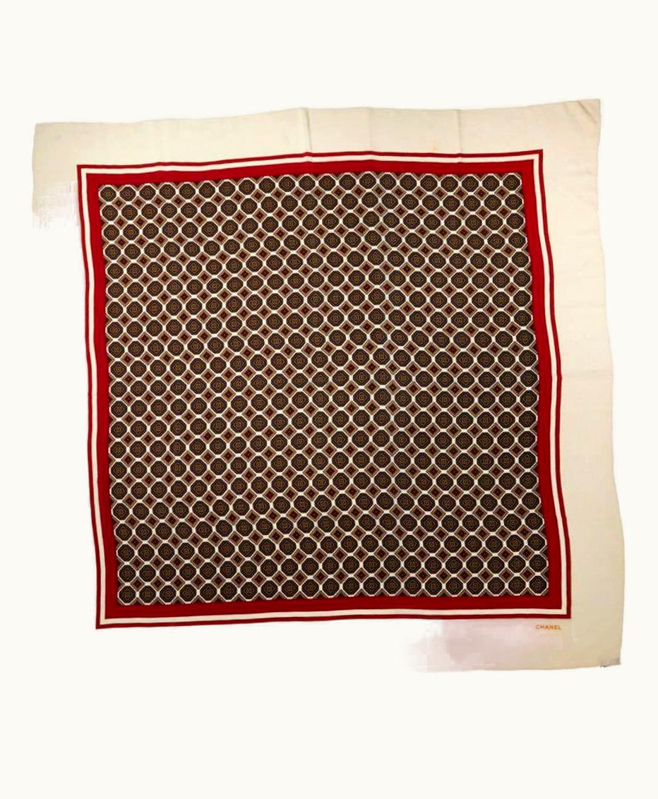 Chanel Large Vintage Chanel Silk Shawl