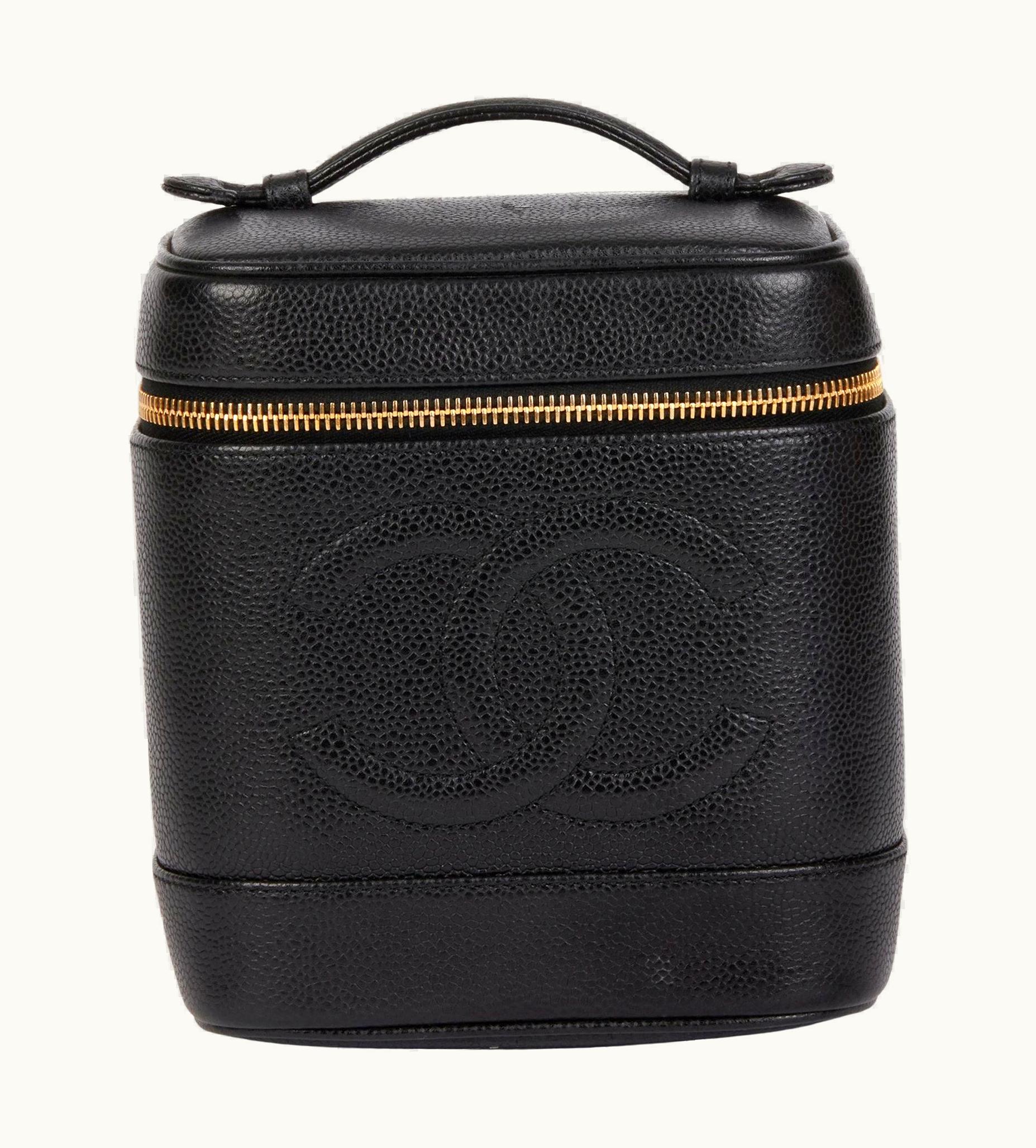 Chanel Chanel Black Caviar Leather Vintage Timeless Vanity Case