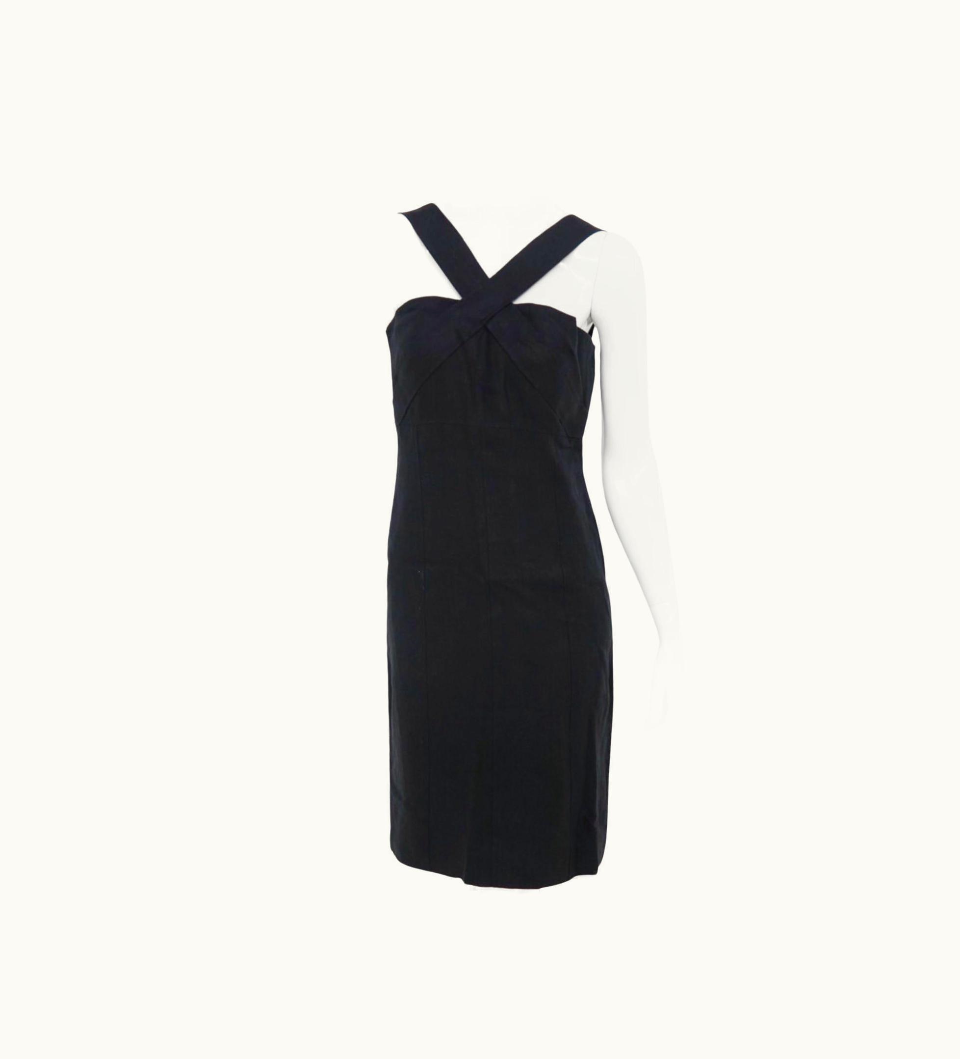 Chanel Chanel Vintage Black Linen Dress