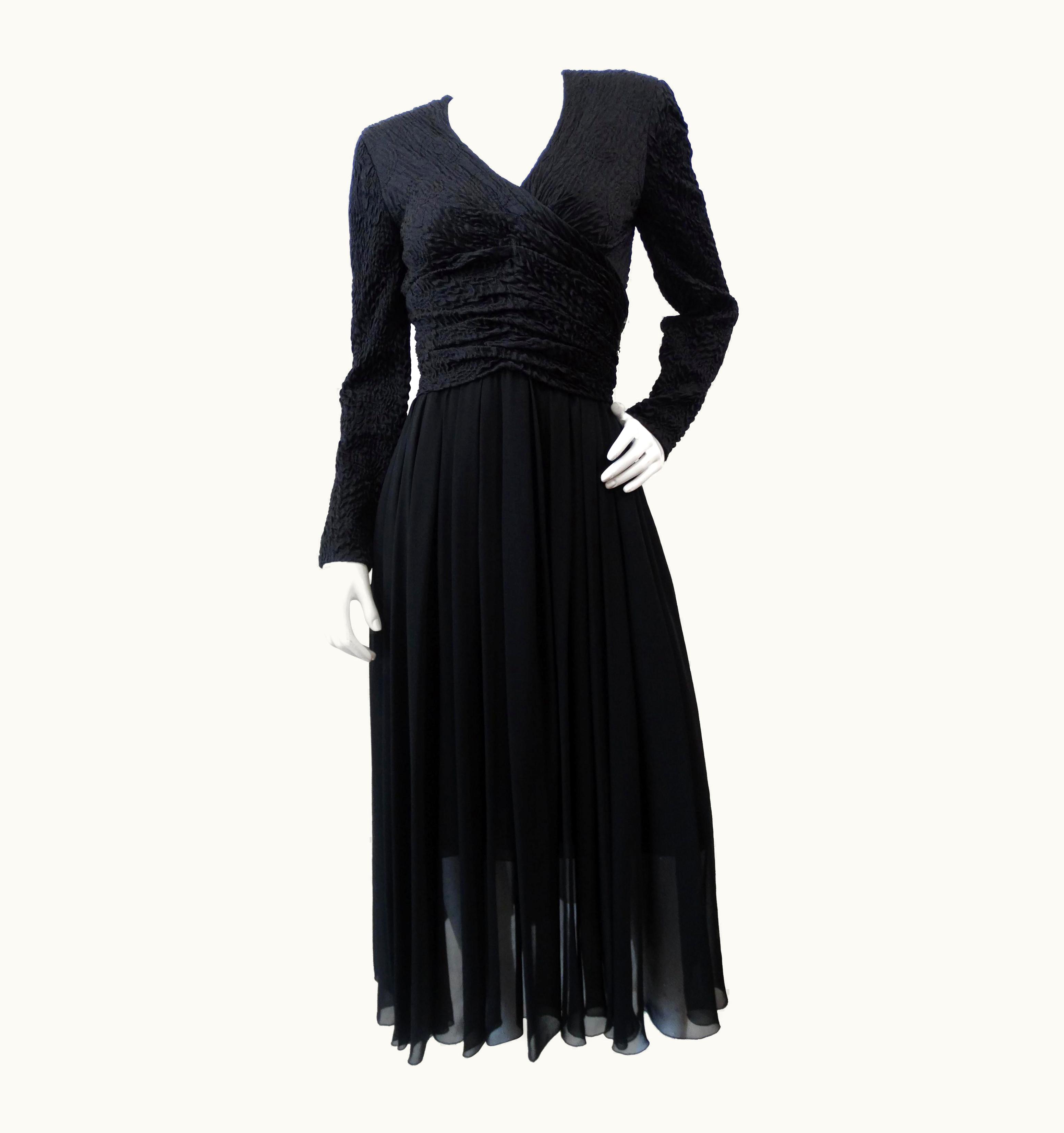 Chanel Chanel Boutique 1980s Black Evening Dress
