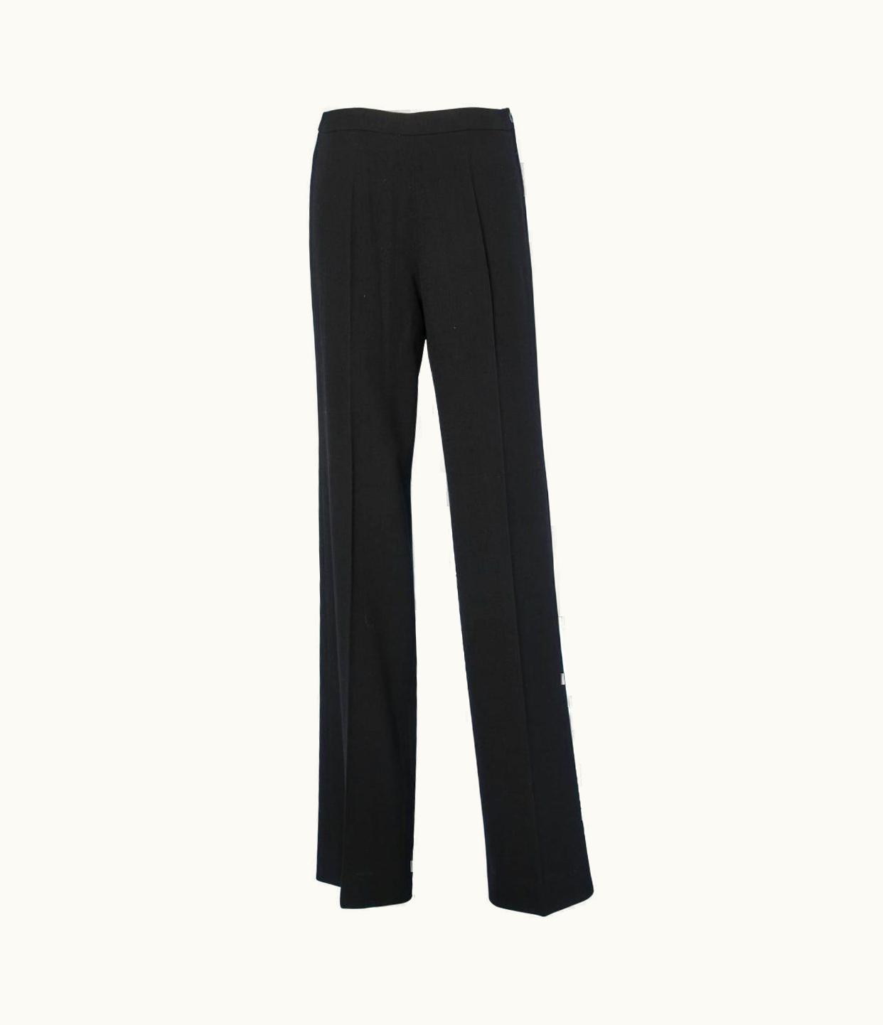 Chanel Vintage Chanel Trousers In Black Crepe