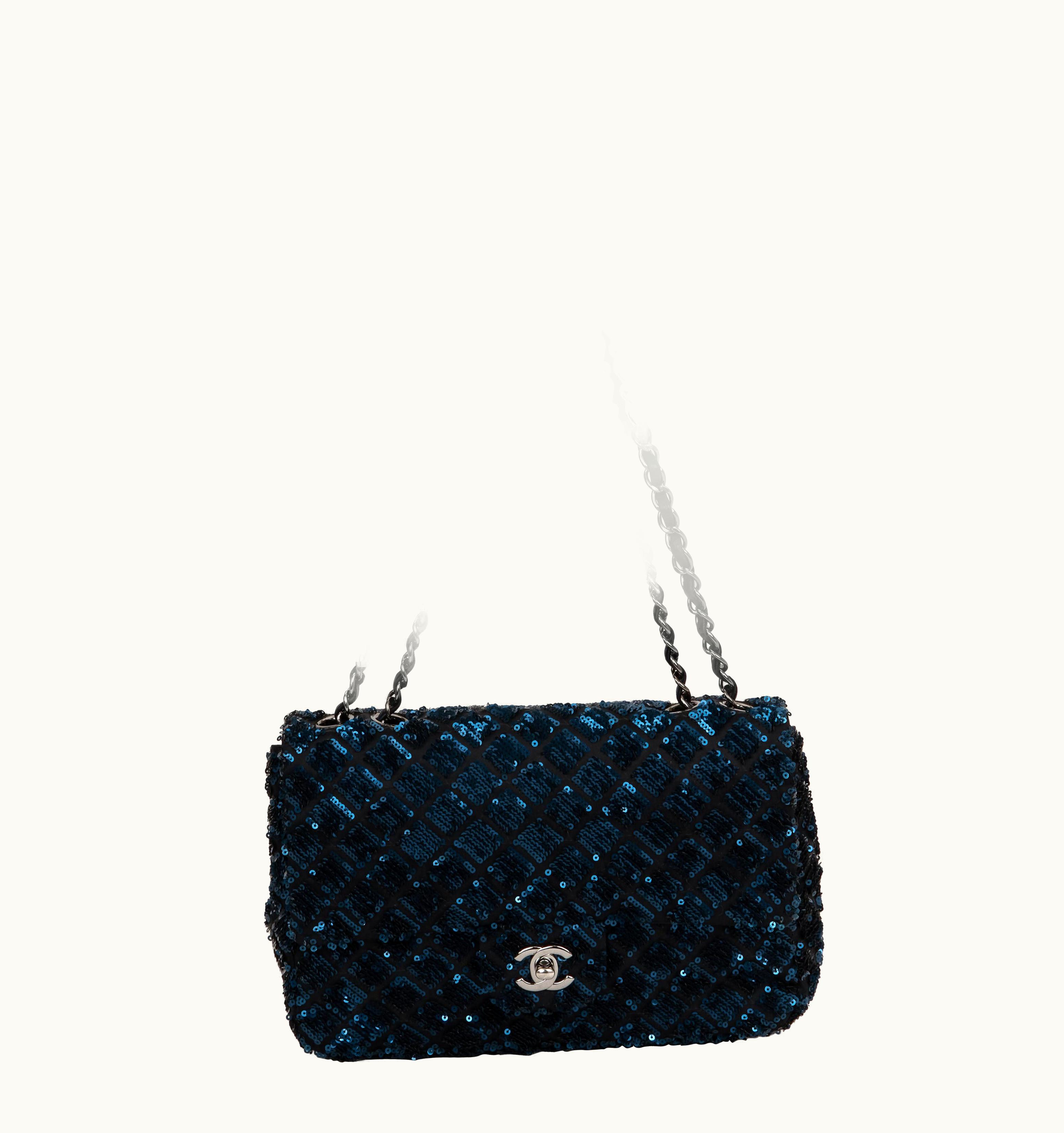 Chanel Chanel Navy & Black Sequin Evening Bag