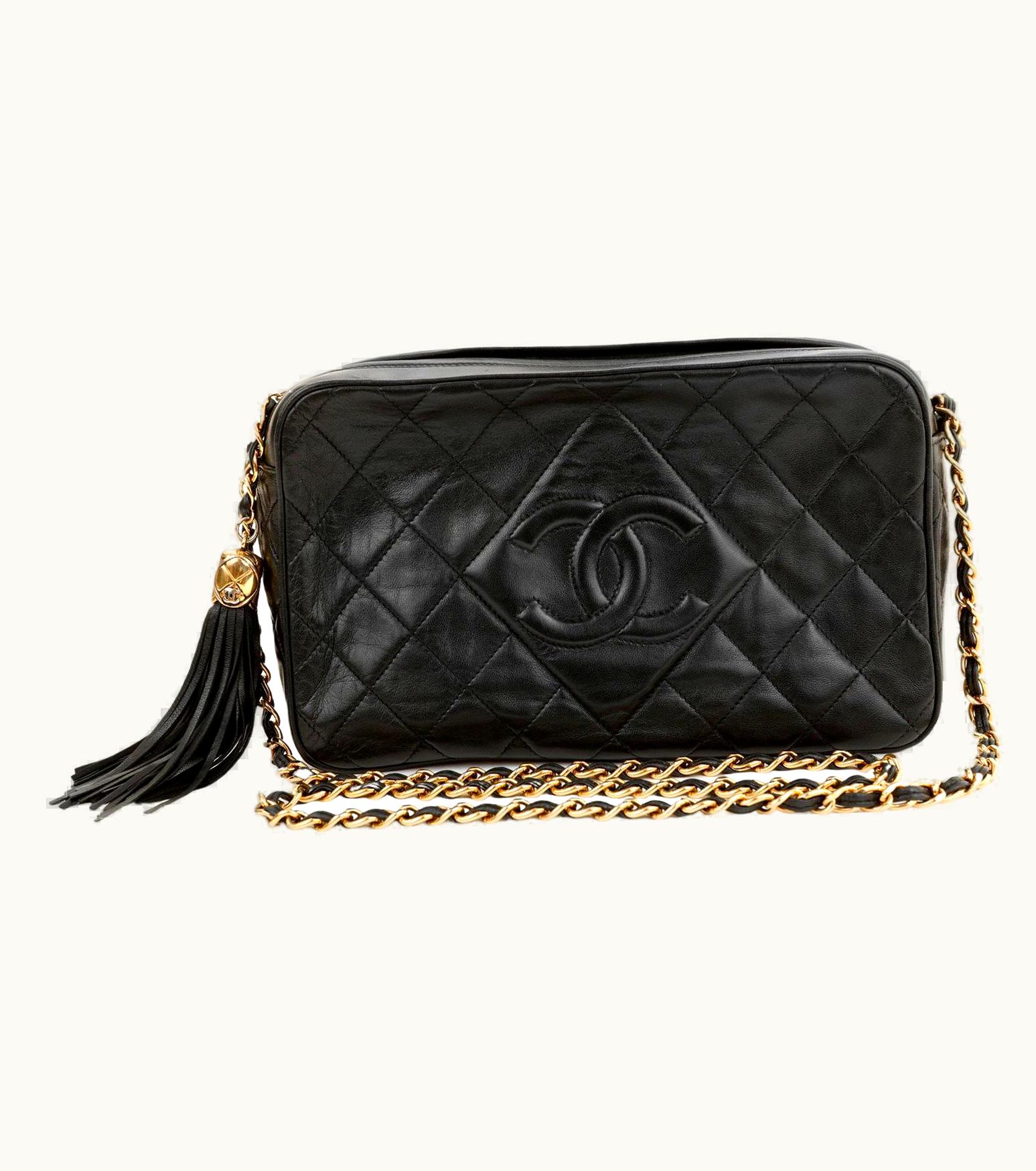 Chanel Chanel Vintage Black Lambskin Camera Bag