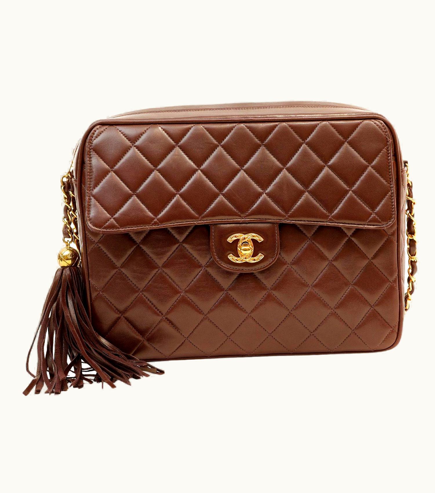 Chanel Chanel Brown Lambskin Vintage Camera Bag