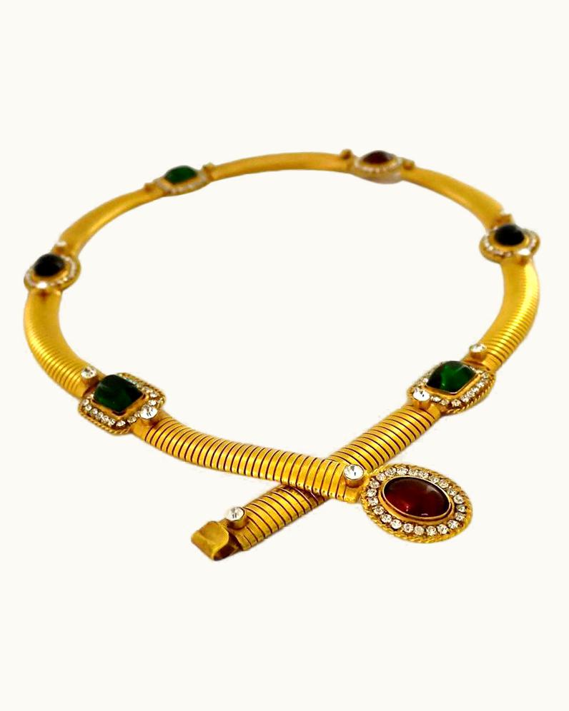 Chanel Vintage Chanel Gripoix Rhinestone Snake Belt