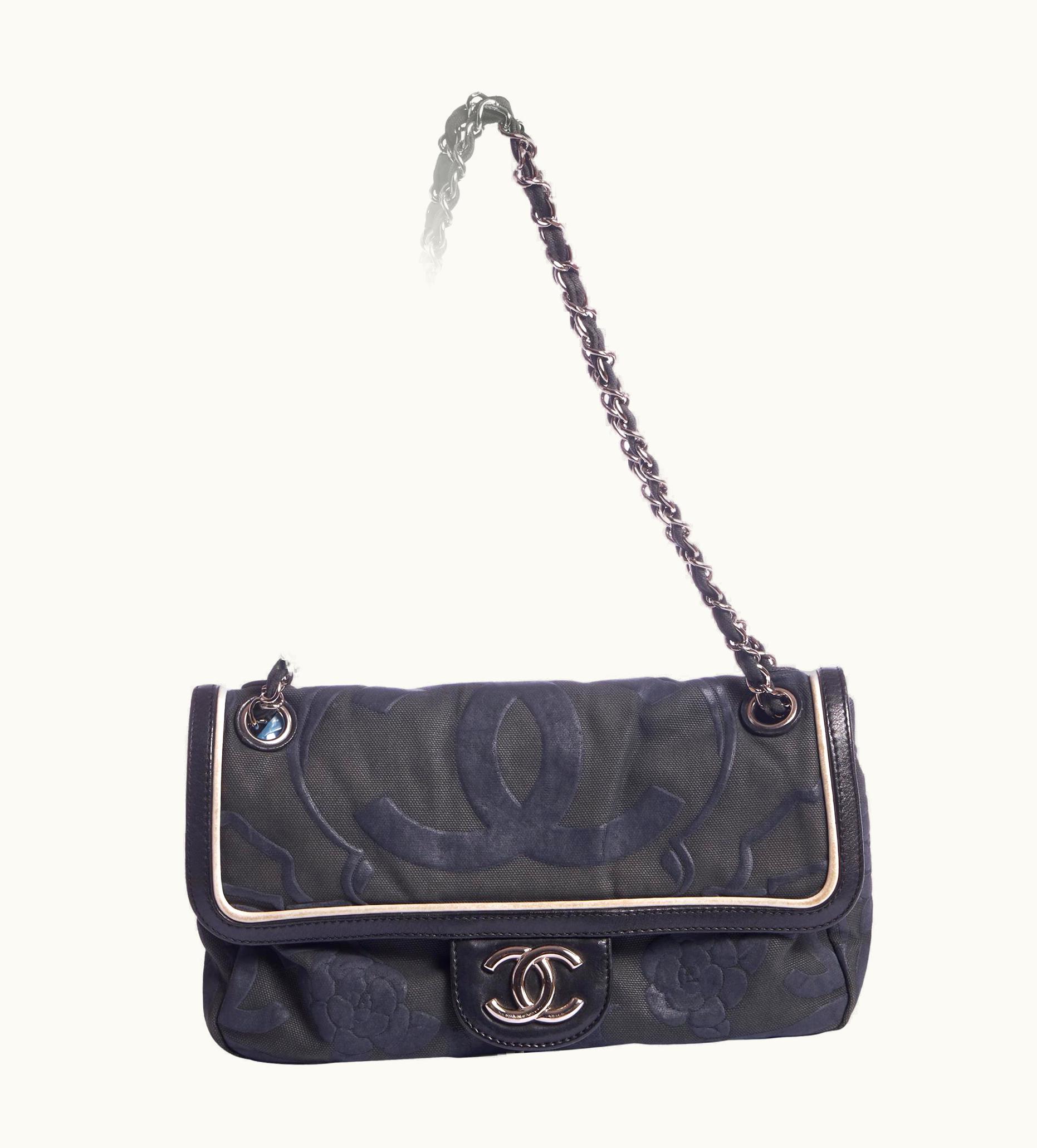 Chanel Chanel Olive Green & Silicon Logo Flap