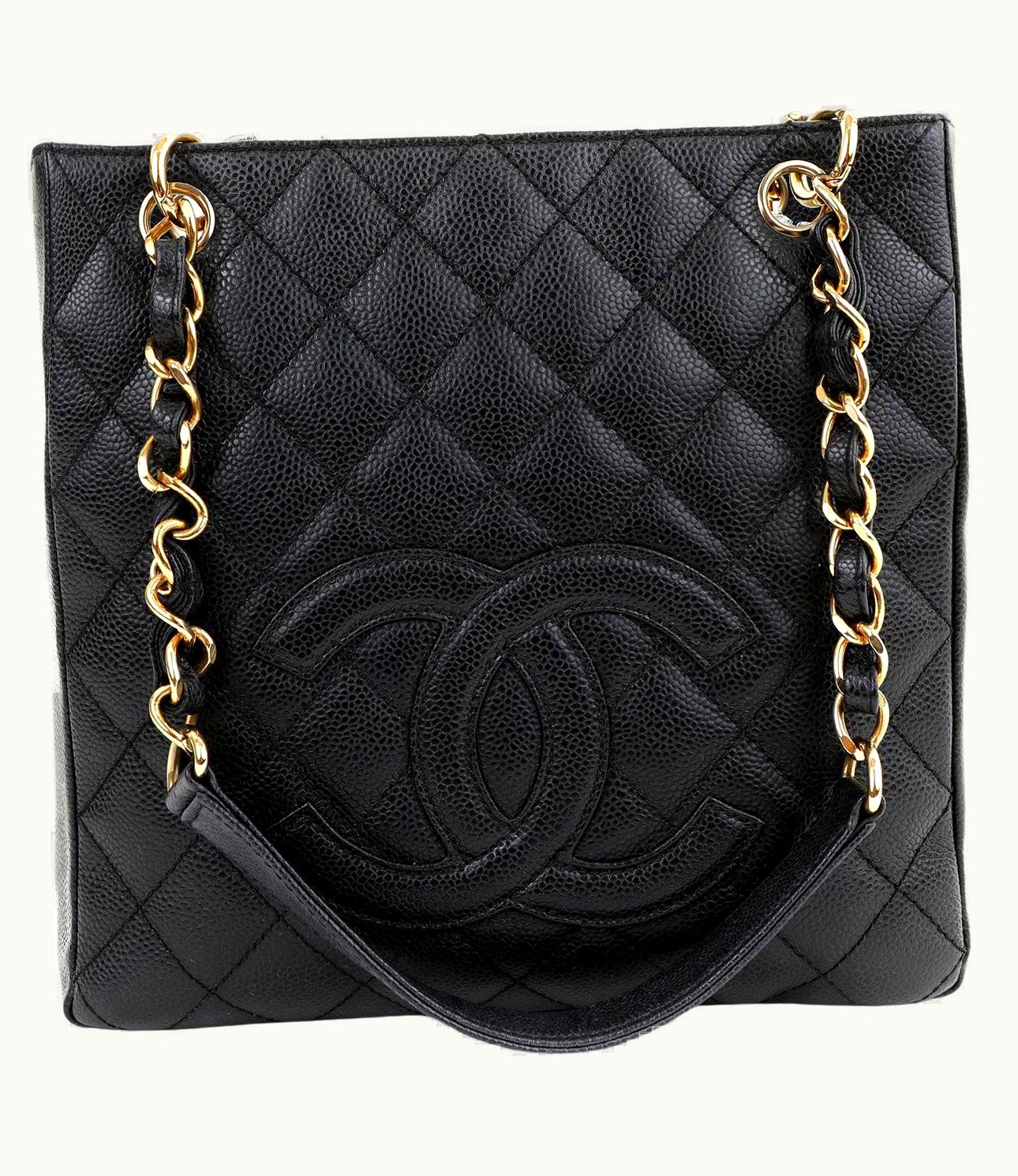 Chanel Chanel Black Caviar Petit Shopping Tote