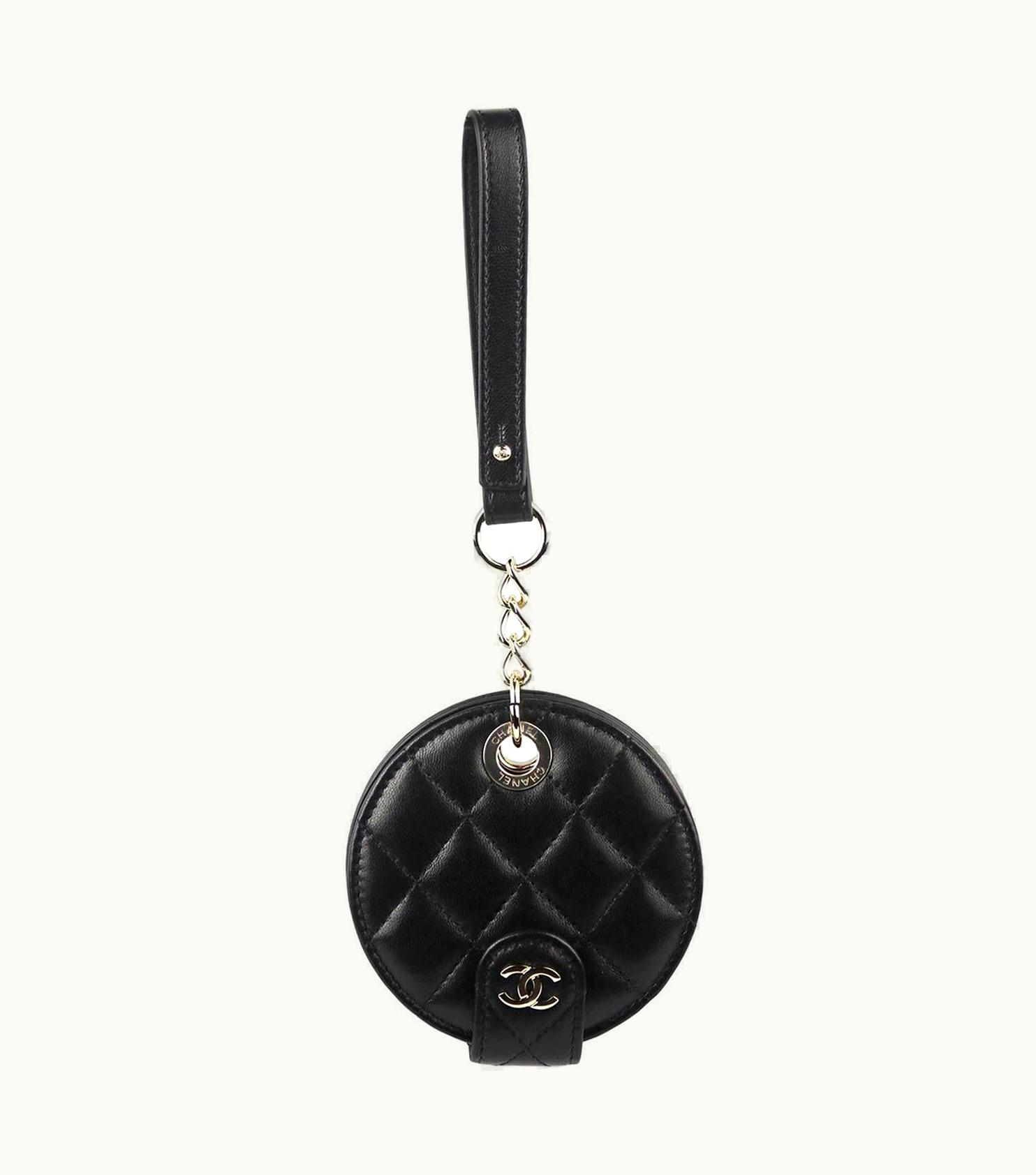 Chanel Chanel Quilted Lambskin Leather Luggage Tag