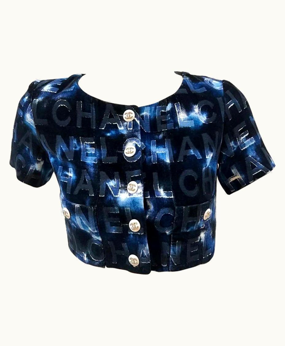 Chanel Chanel Burnout Logo Crop Top Resort2021 2021