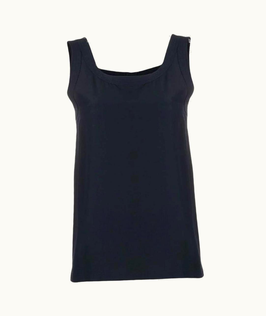Chanel 90s Chanel Vintage Blue Silk Top