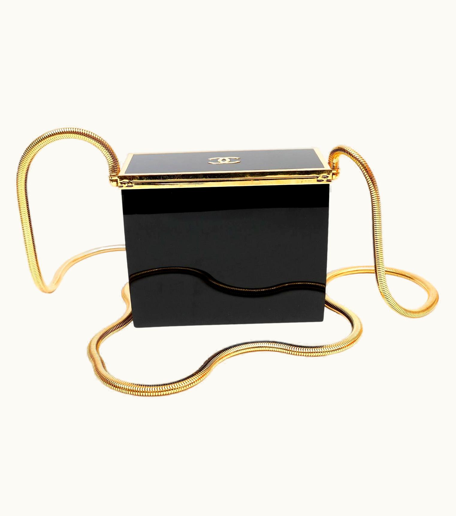 Chanel Chanel Vintage Black Resin Evening Bag