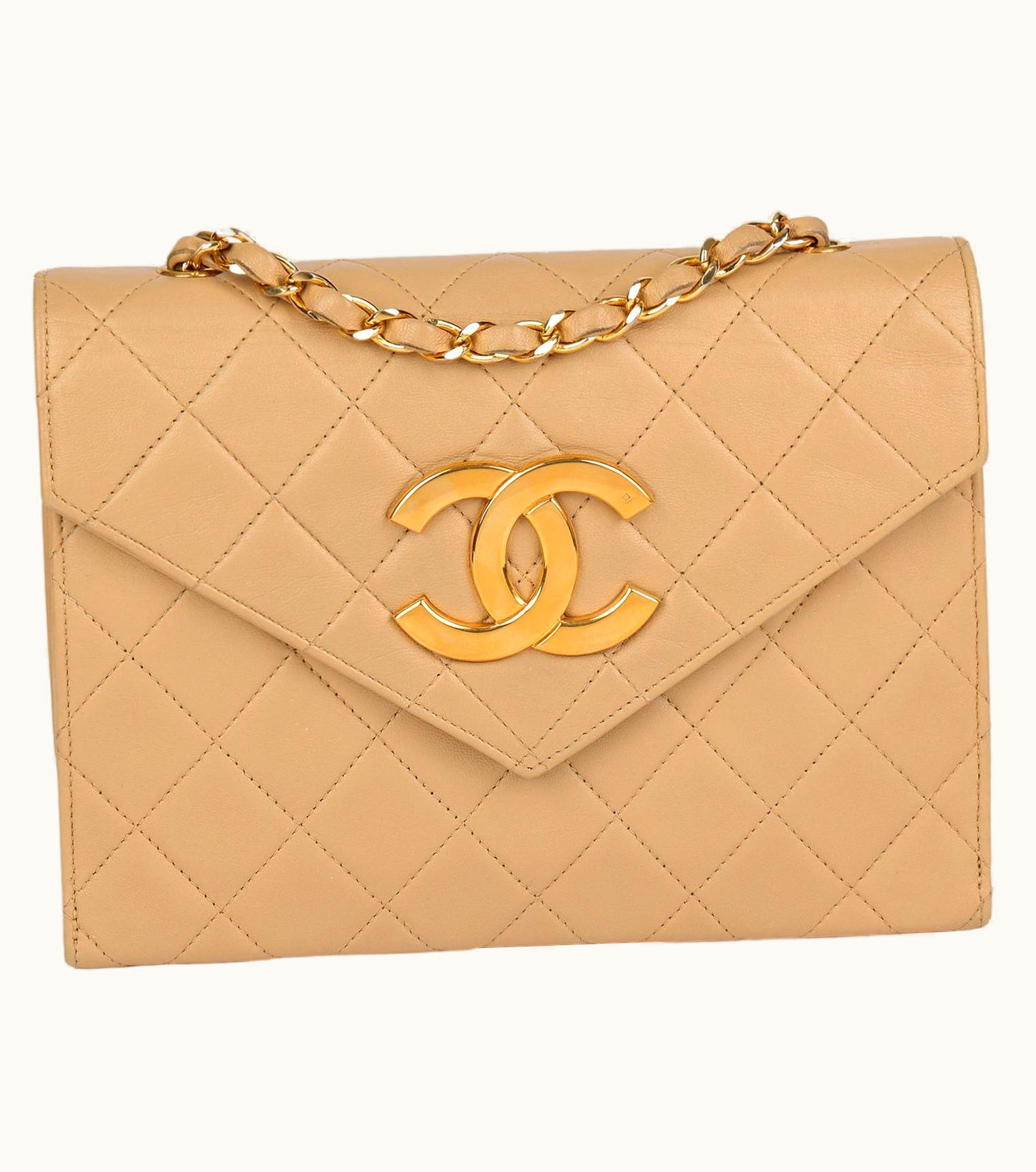 Chanel Chanel Beige Quilted Lambskin Vintage Mini Classic Single Flap Bag