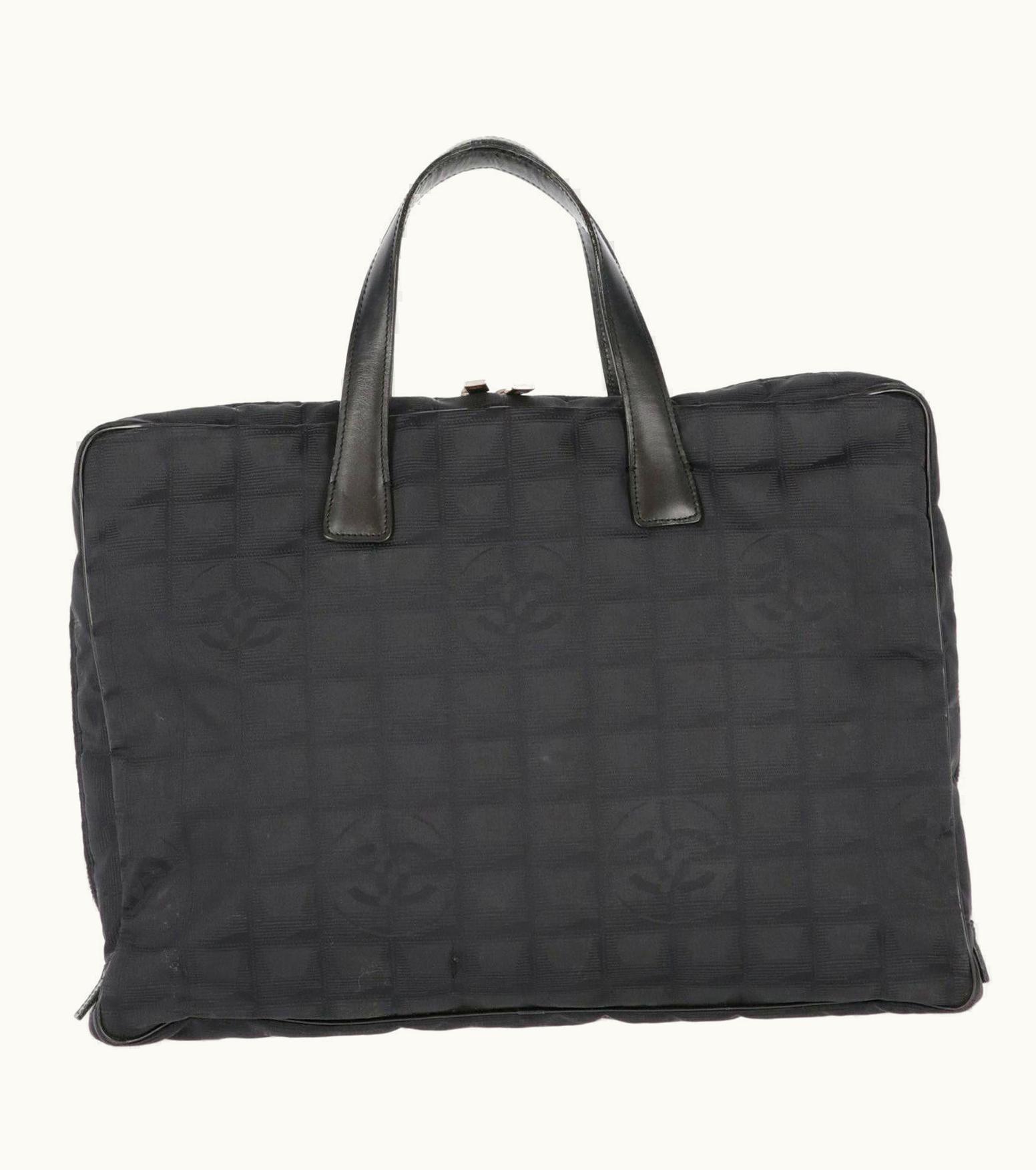 Chanel 2000s Chanel Vintage Black Logoed Briefcase