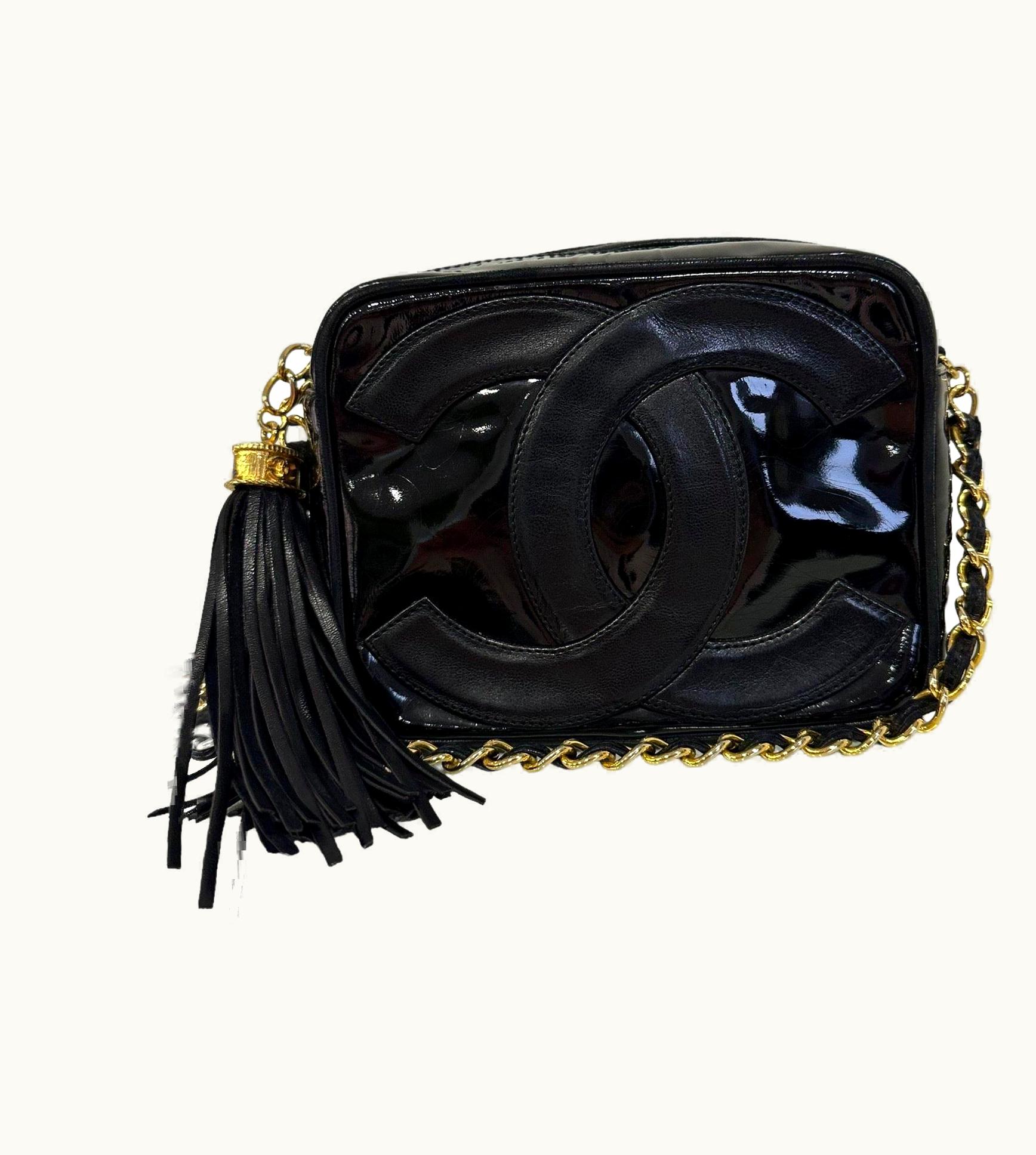 Chanel 80' Chanel Camera Bag Vintage In Leather And Patent Leather