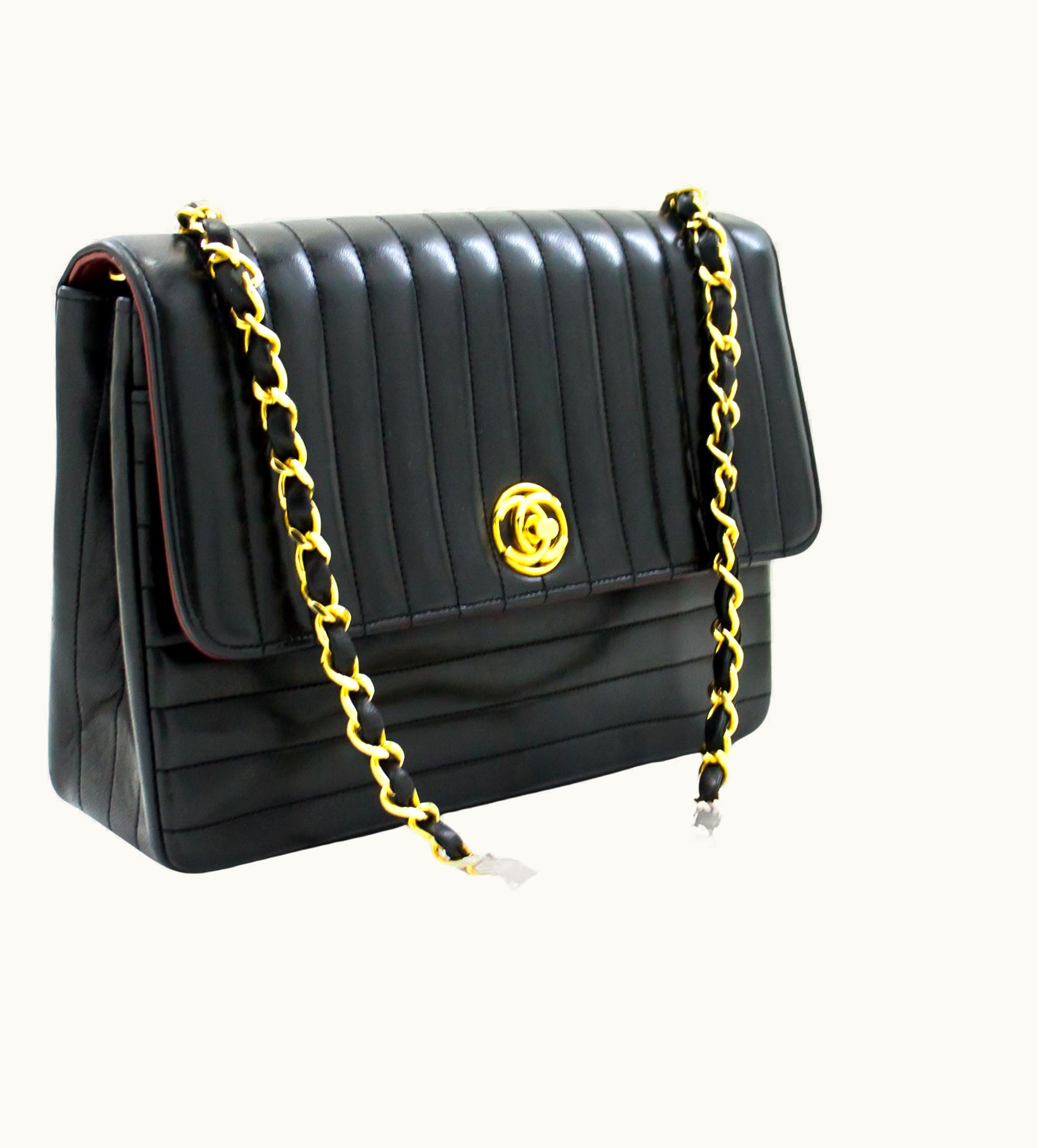 Chanel Chanel Vintage Small Chain Shoulder Crossbody Bag Black Quilted