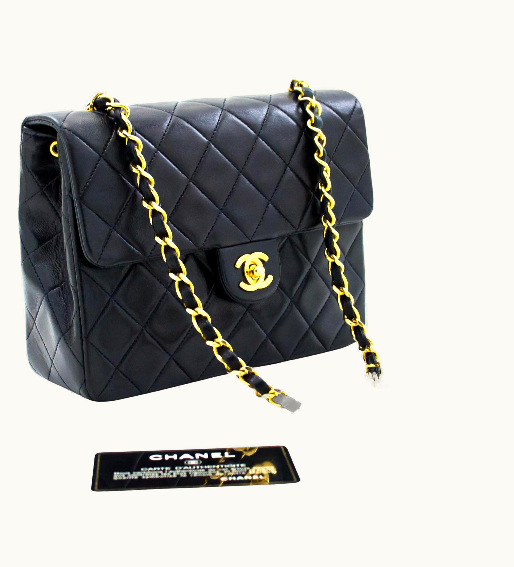 Chanel Chanel Mini Square Small Chain Shoulder Crossbody Bag Black Quilt UZ0590829