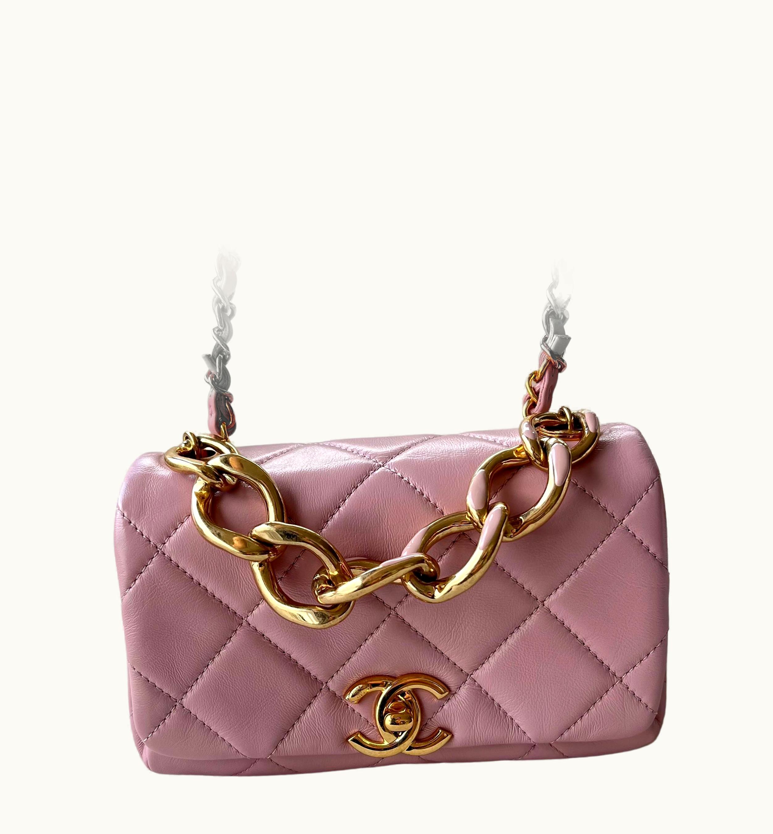 Chanel Chanel 22a Mini Flap Bag In Pink With Gold Hardware 2022