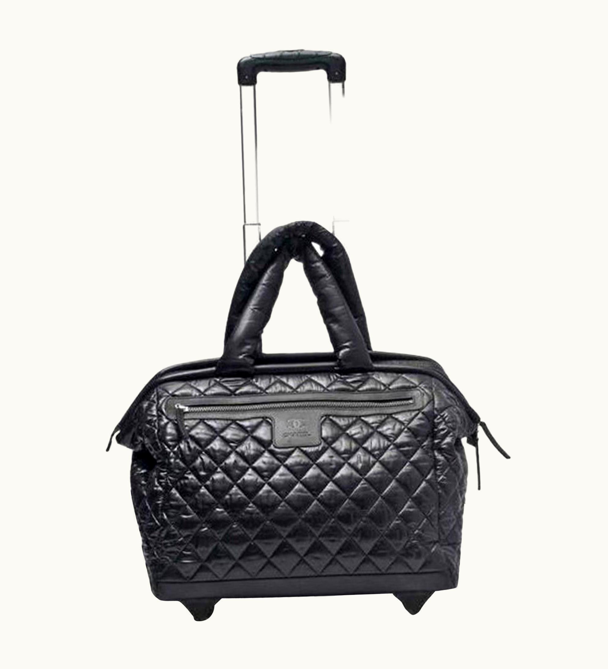 Chanel Chanel Coco Cocoon Quilted Case Trolley Black Luggage