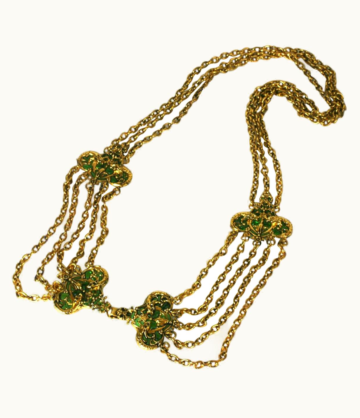 Chanel Coco Chanel Early Poured Glass Sea Serpent Belt