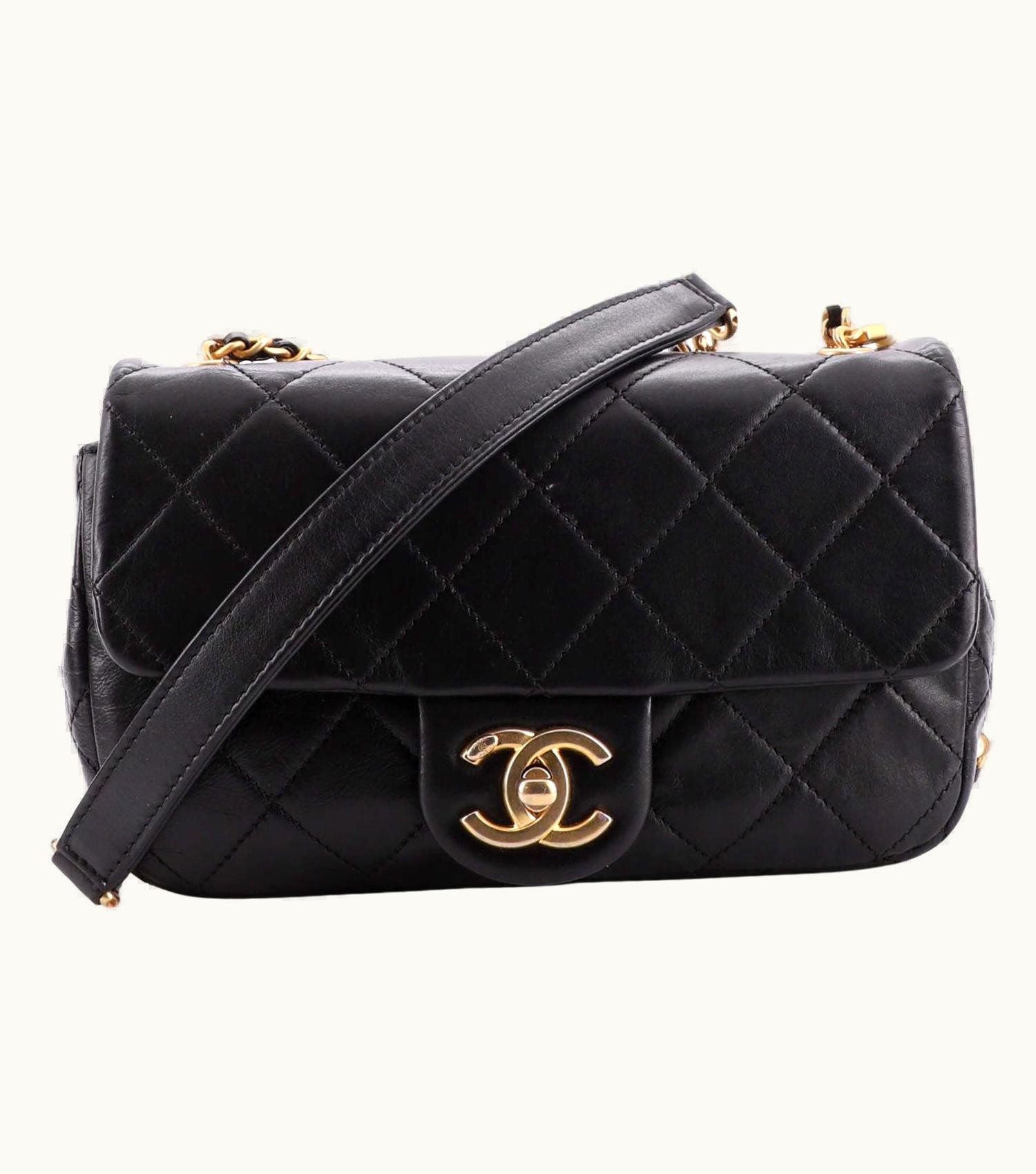 Chanel Chanel Crystal Pearls Flap Bag Quilted Calfskin Small