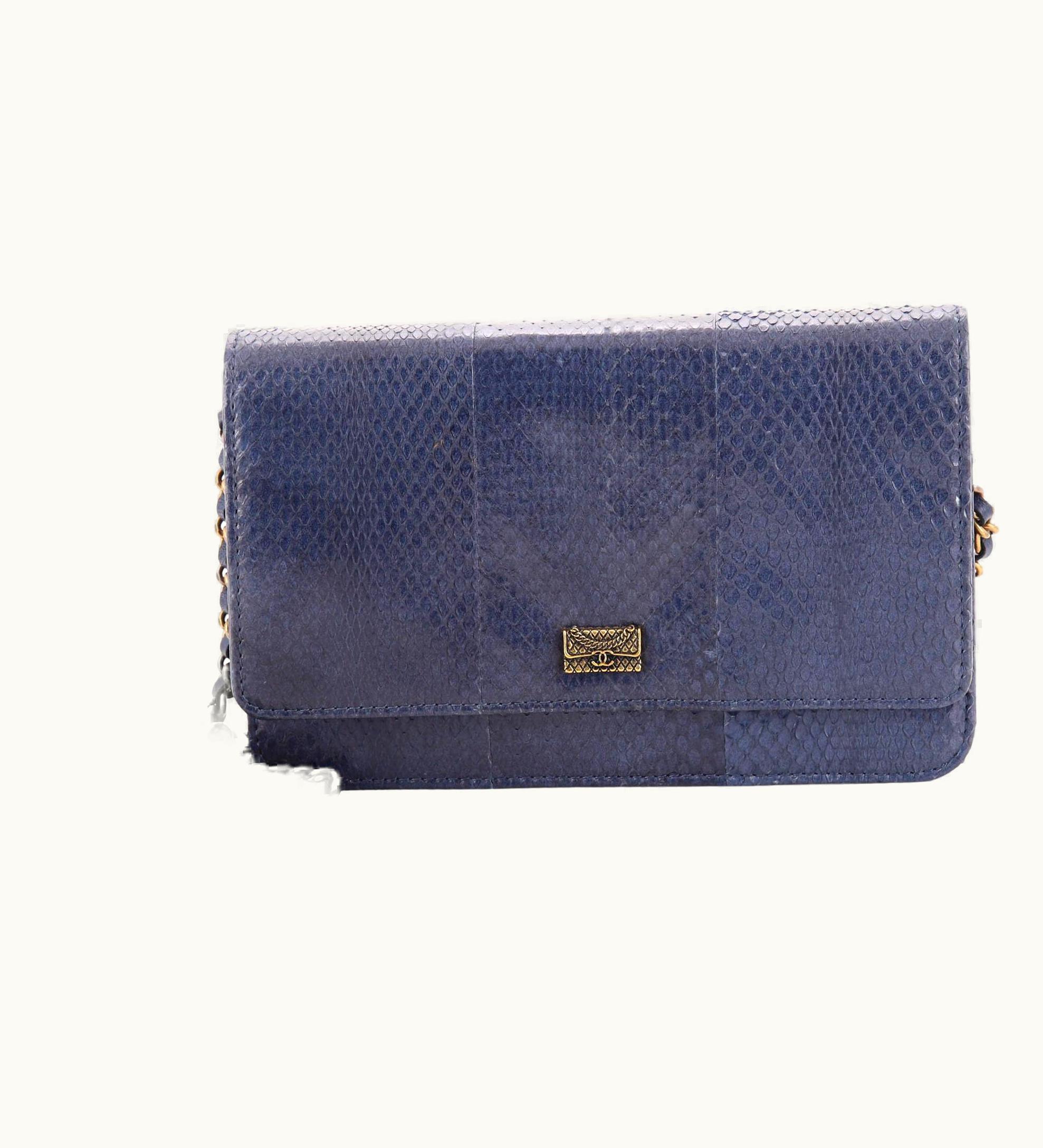 Chanel Chanel Cc Handbag Charm Wallet On Chain Python