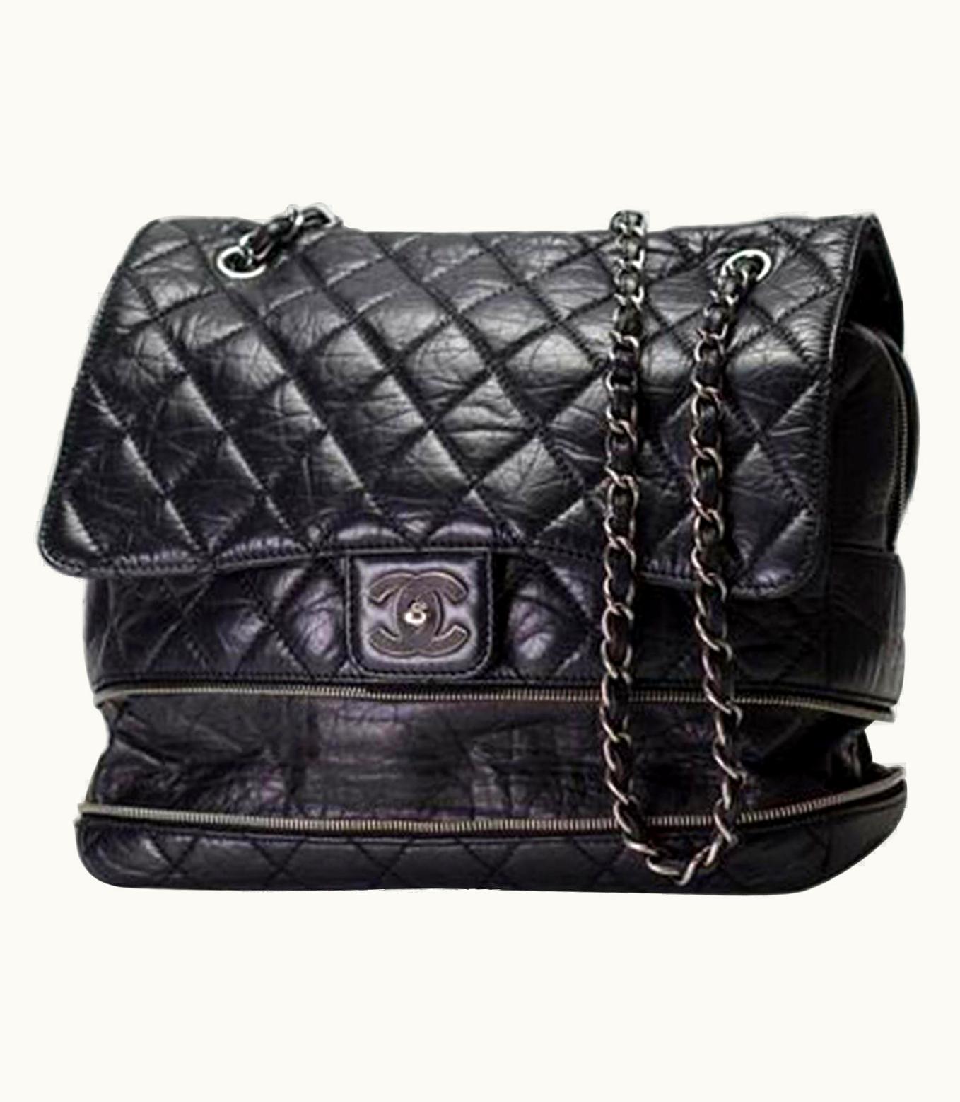 Chanel Chanel Classic Flap Limited Edition Pny Jumbo Expandable Calfskin Maxi Black Bag UZ0591227