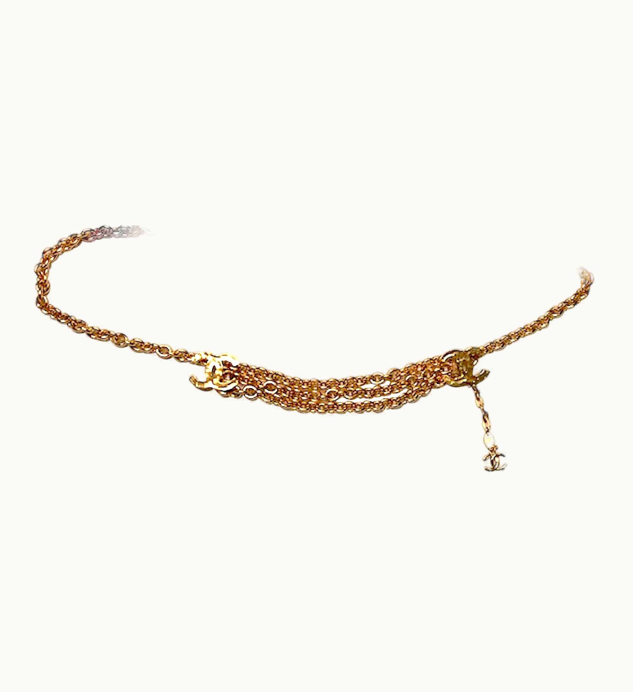 Chanel Chanel Gold Chain Belt With Center Swags From 1985